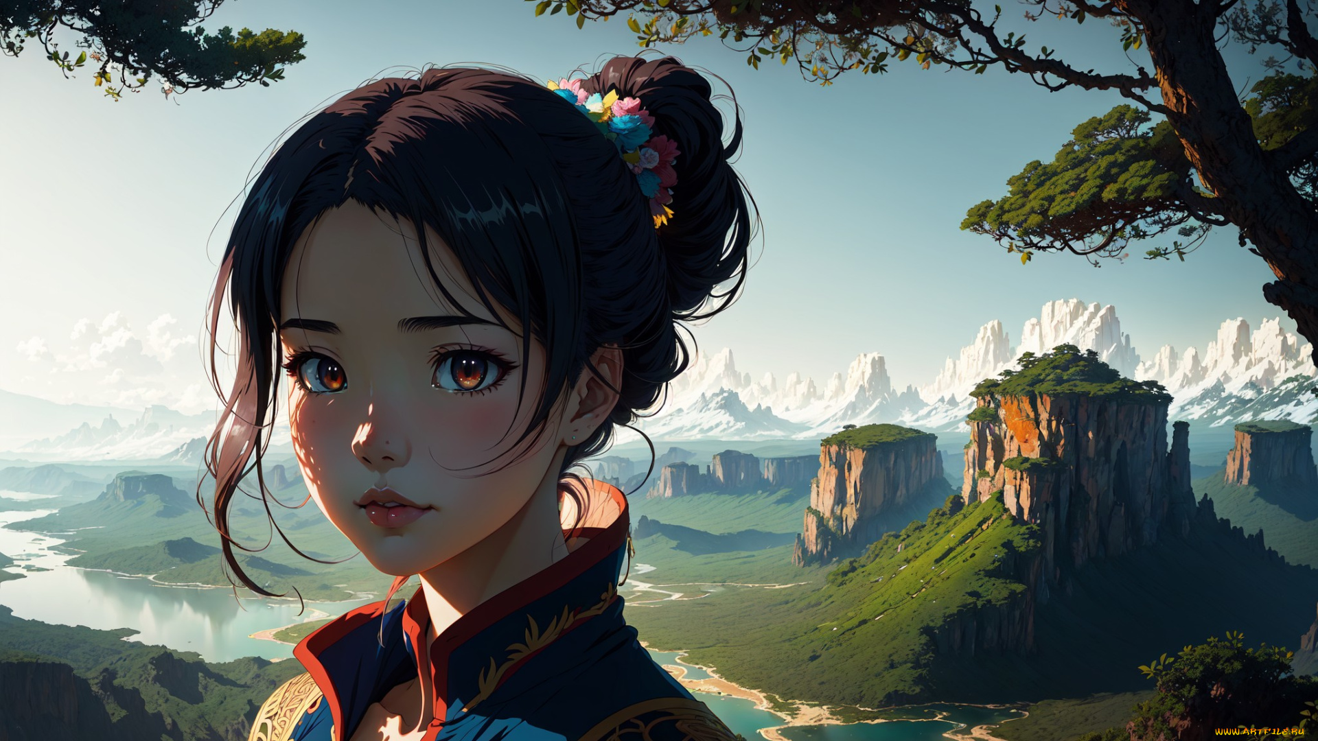 аниме, пейзажи, , природа, нейросети, графика, нейроарт, ai, art, нейронные, сети, рисунки, нейро, искусство