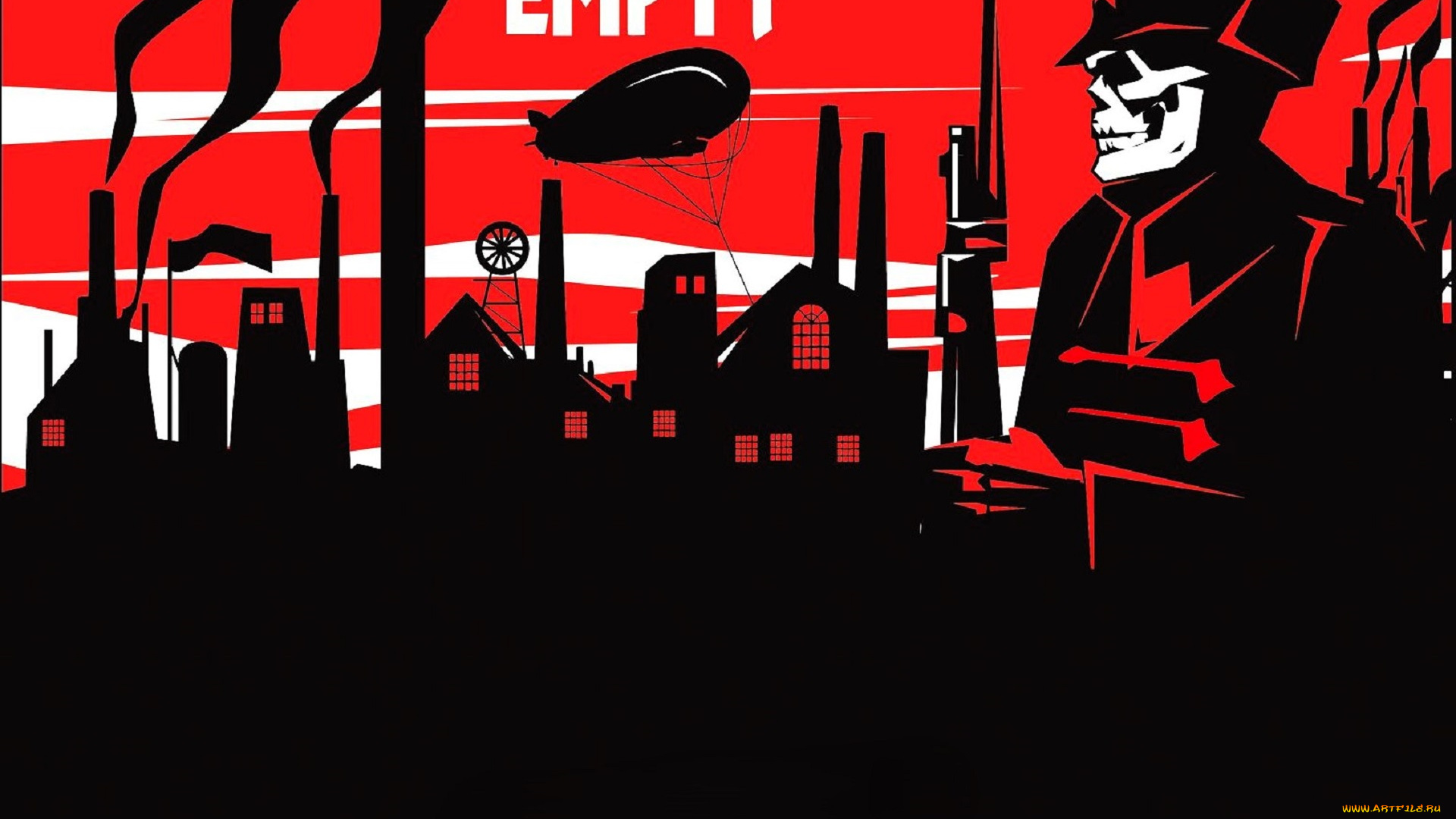 видео, игры, you, are, empty, силуэты, заводы, дирижабль, красноармеец, нежить
