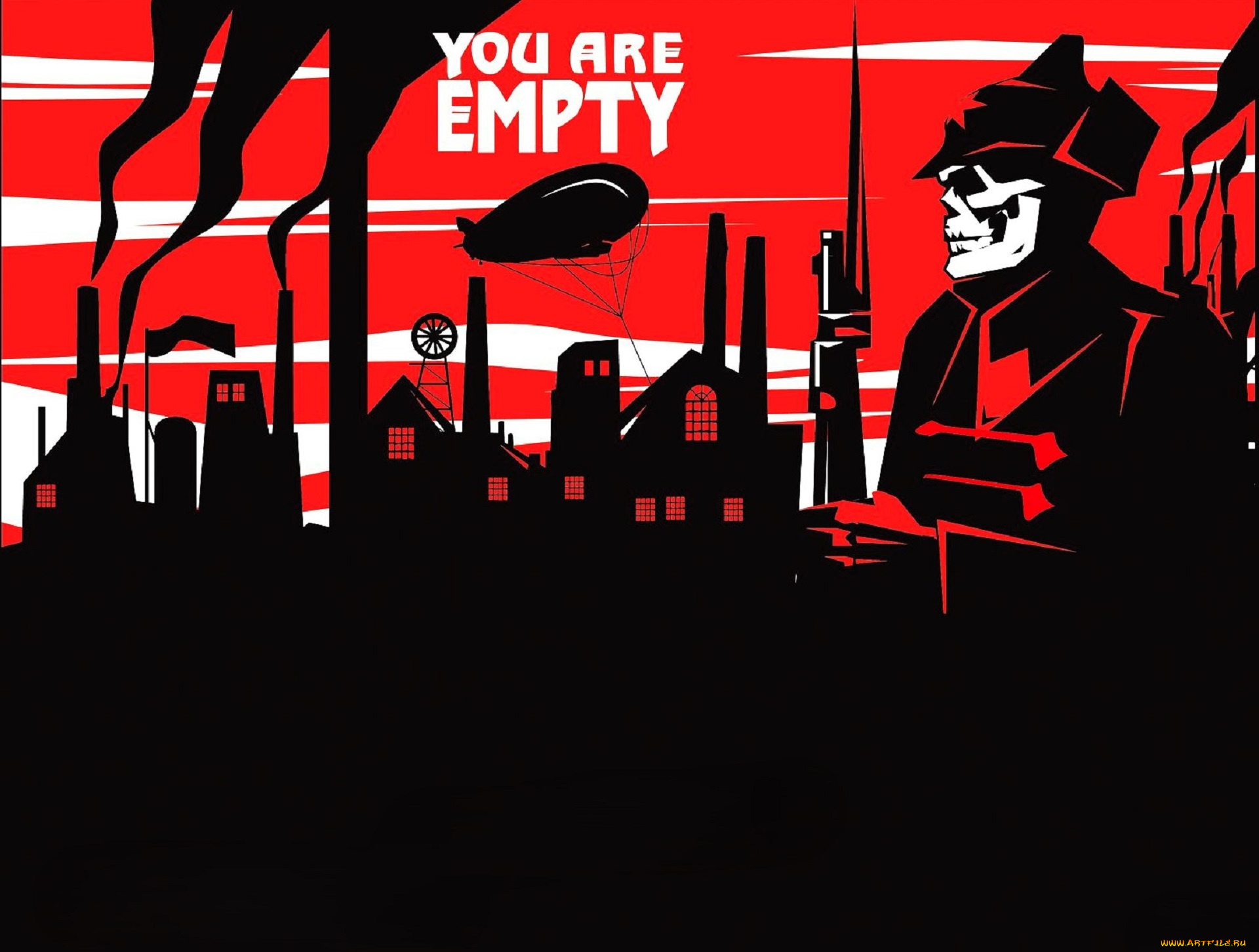 видео, игры, you, are, empty, силуэты, заводы, дирижабль, красноармеец, нежить