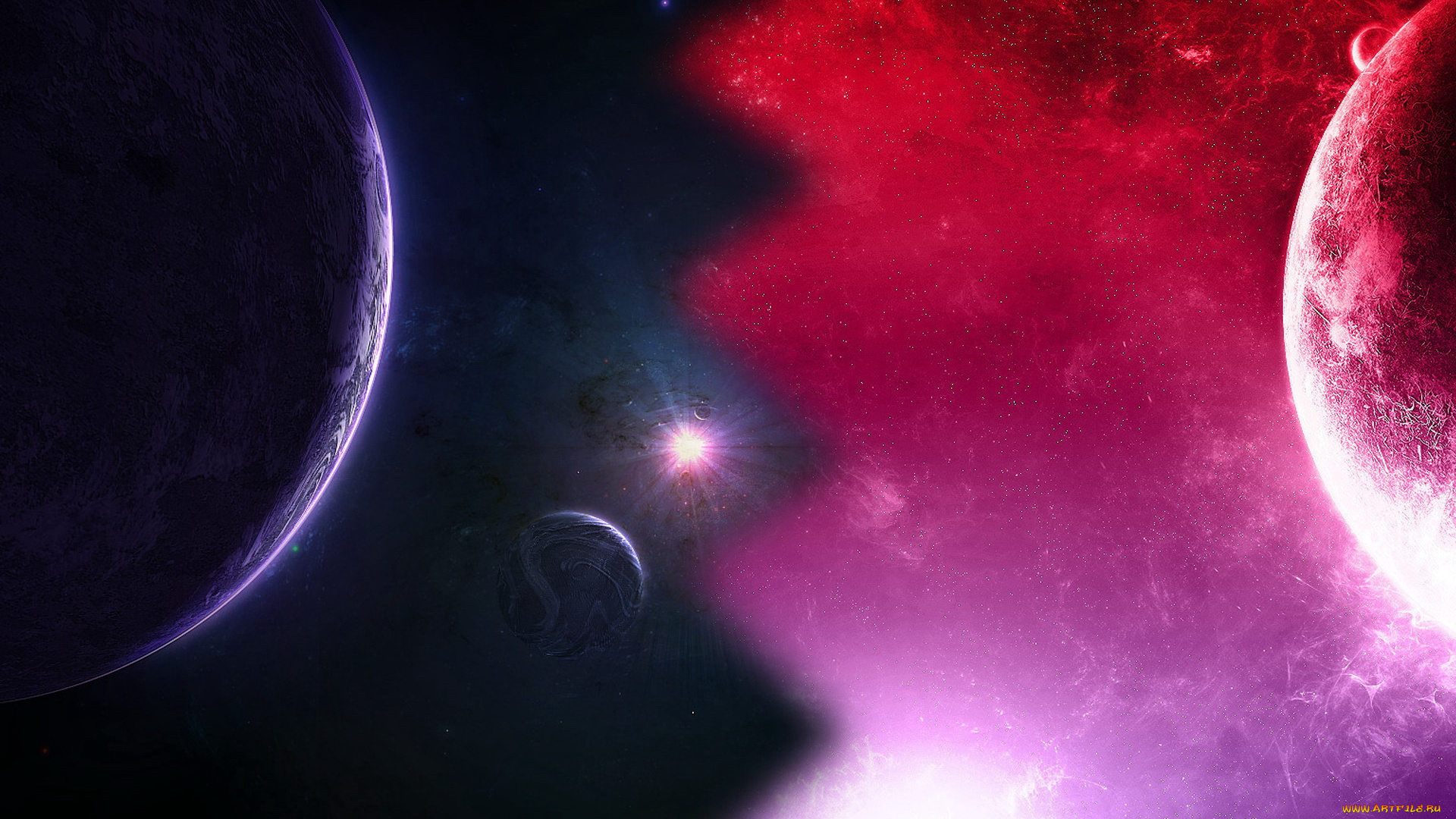 космос, арт, планеты