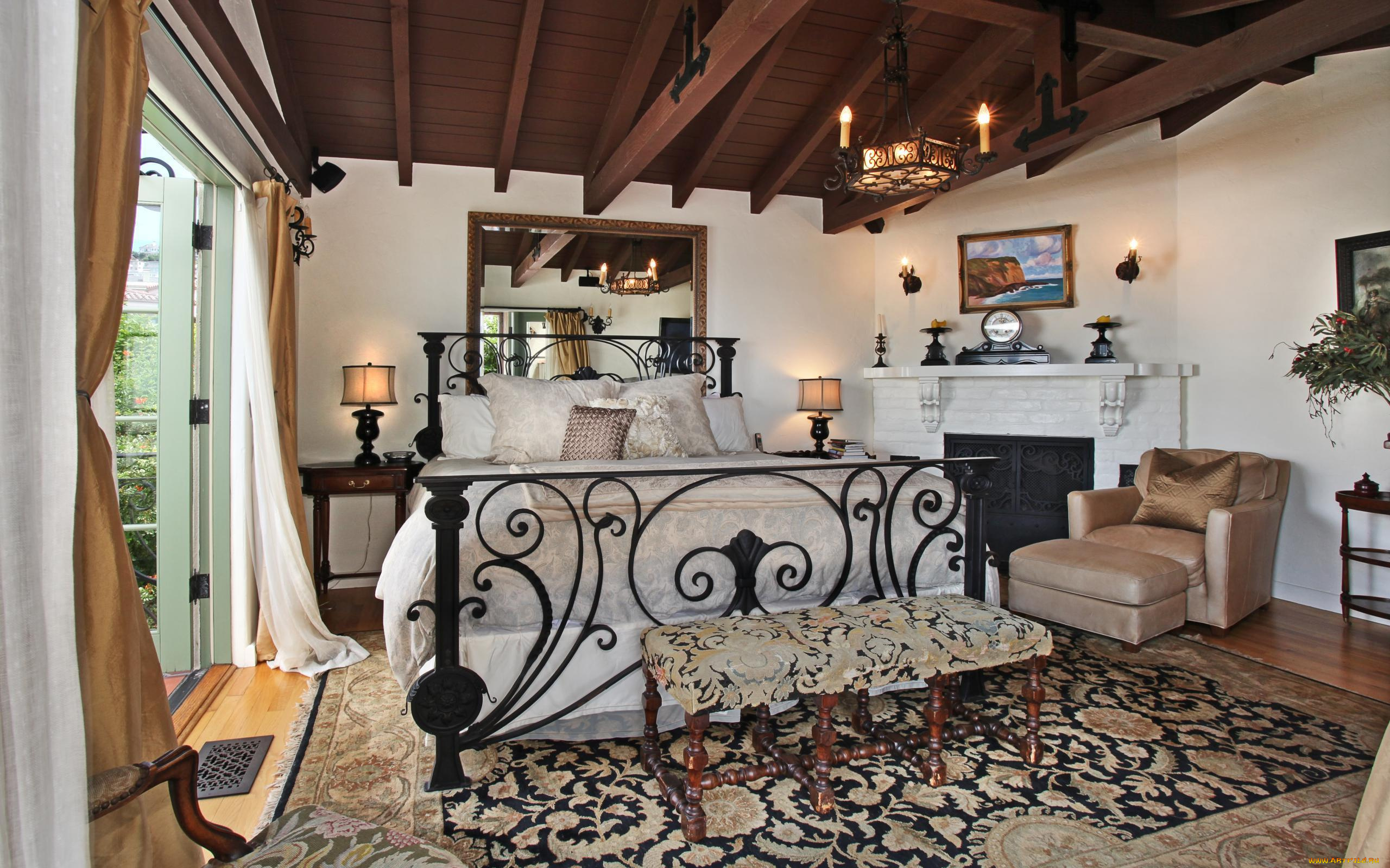 интерьер, спальня, кровать