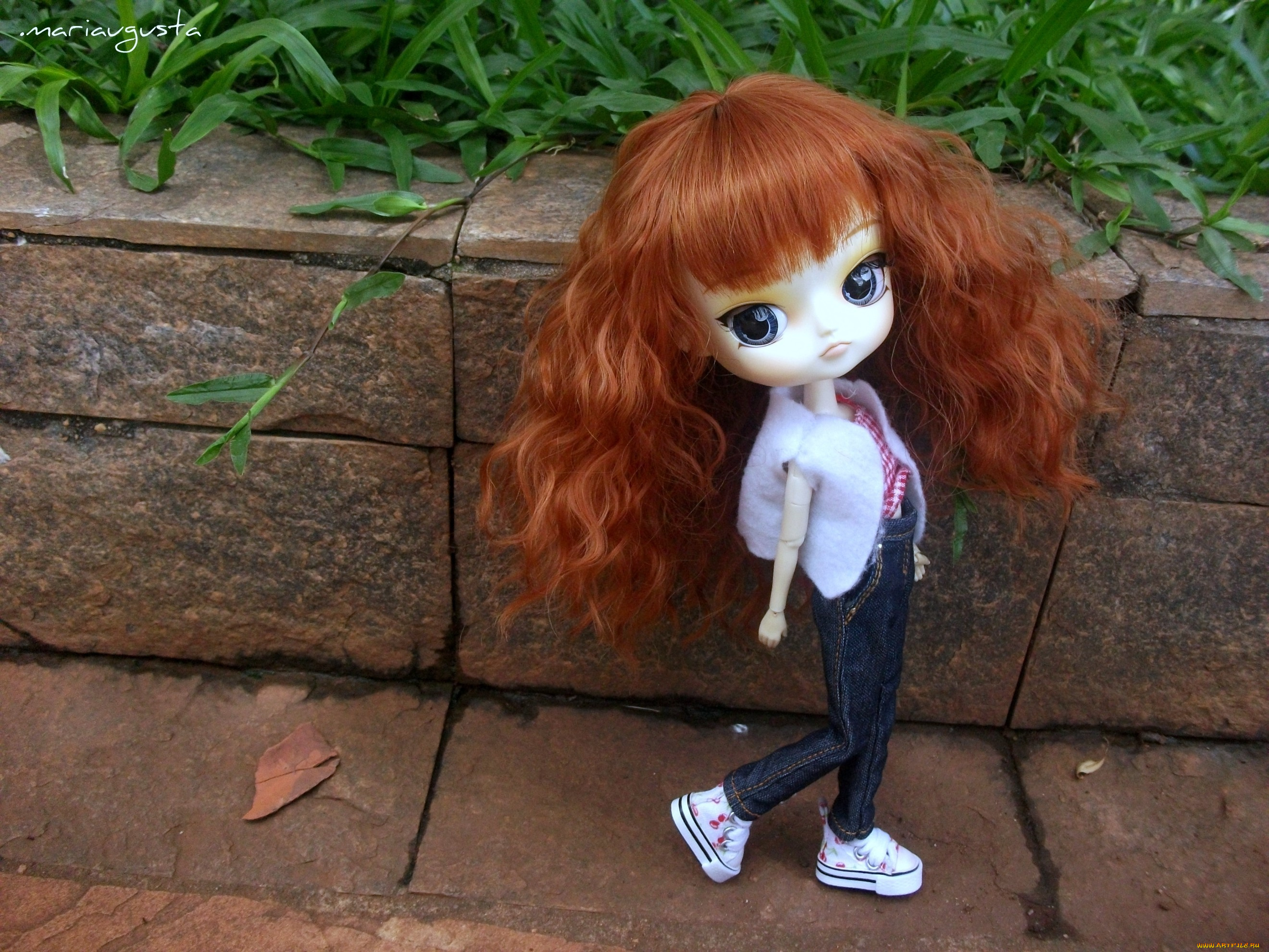 разное, игрушки, джинсы, рыжеволосая, кукла