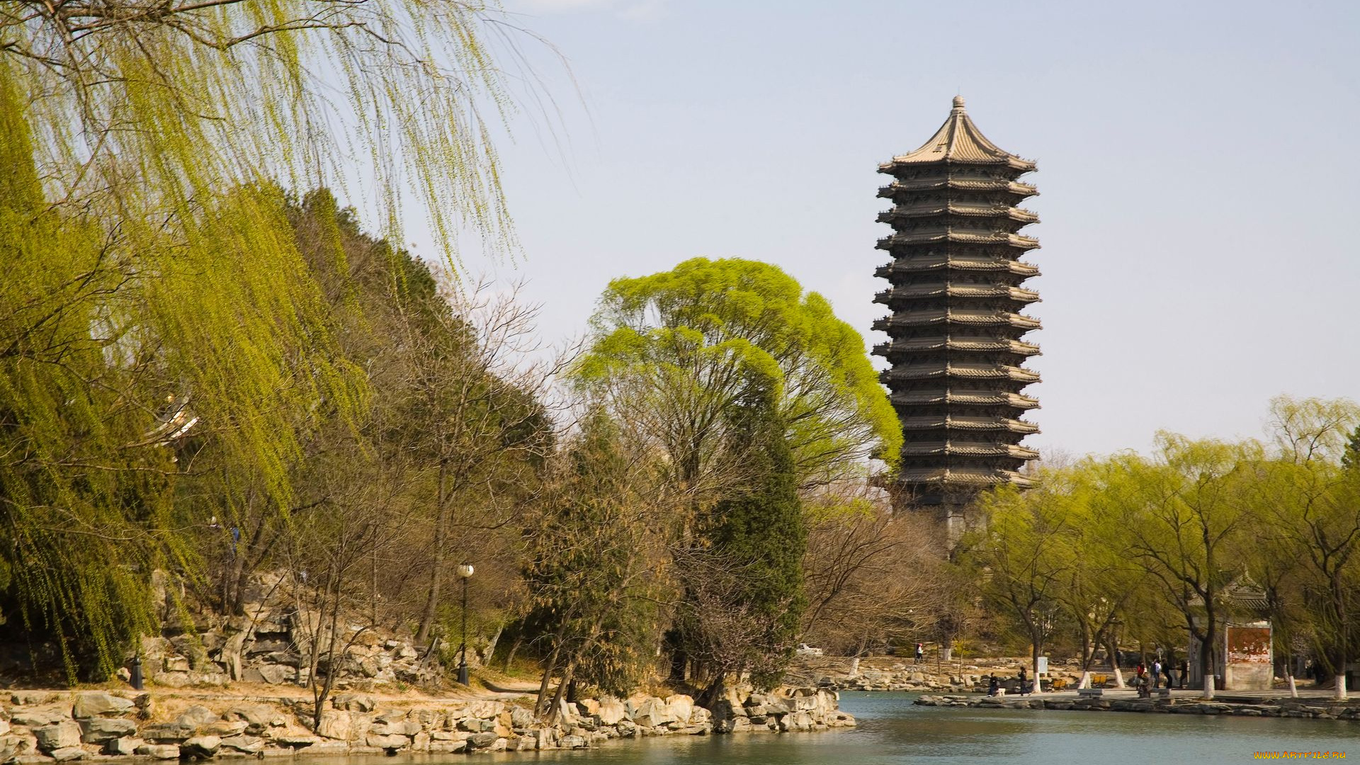 города, буддистские, другие, храмы, храм, озеро