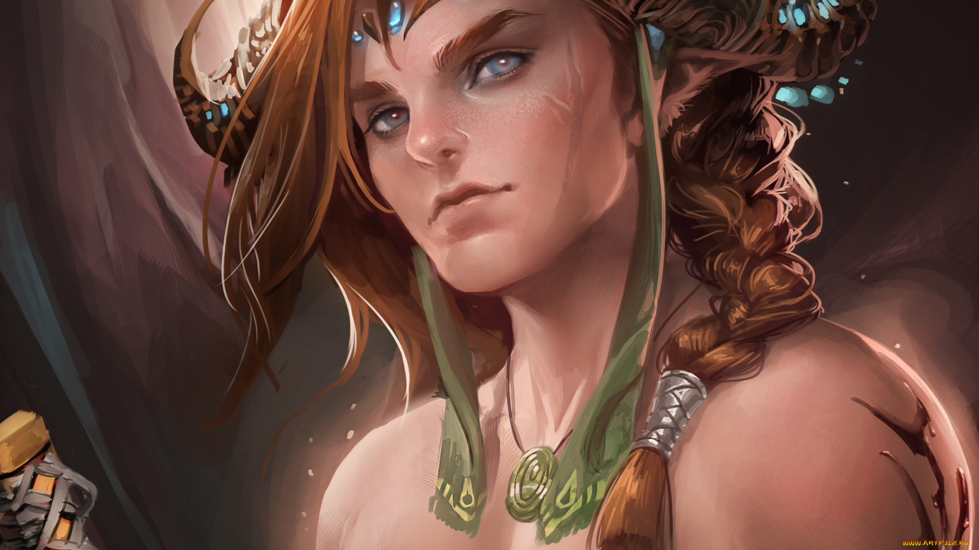 фэнтези, существа, арт, парень, sakimichan