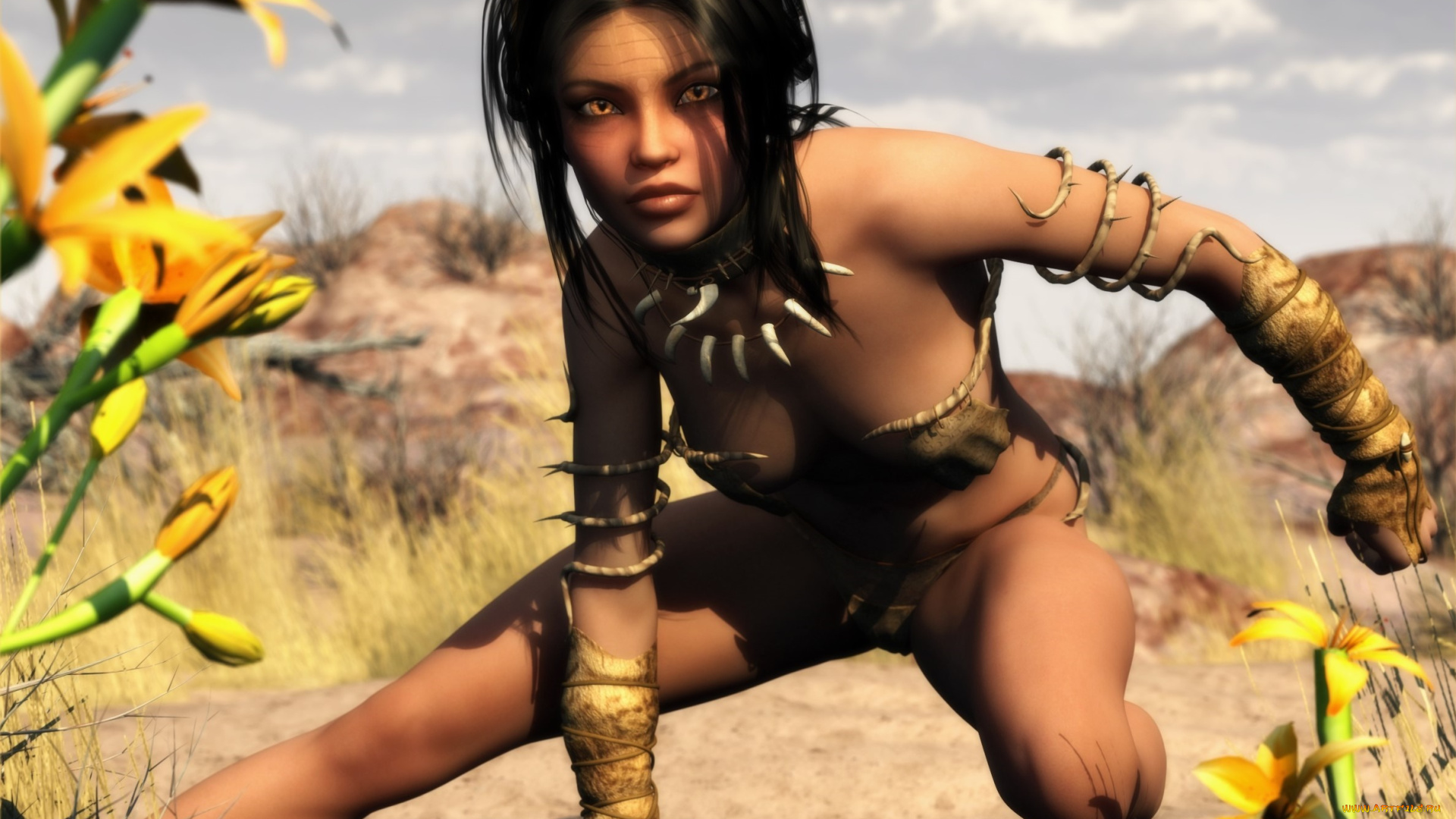 3д, графика, фантазия, , fantasy, девушка, взгляд, фон, поза