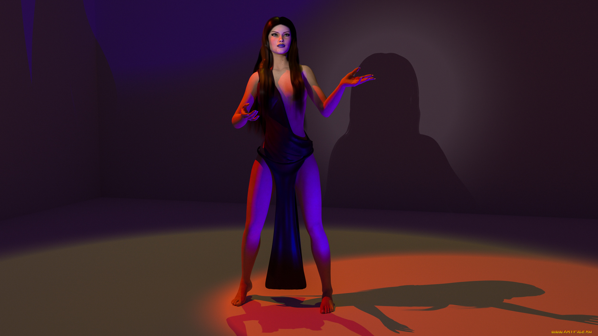 3д, графика, люди, , people, девушка, взгляд, фон