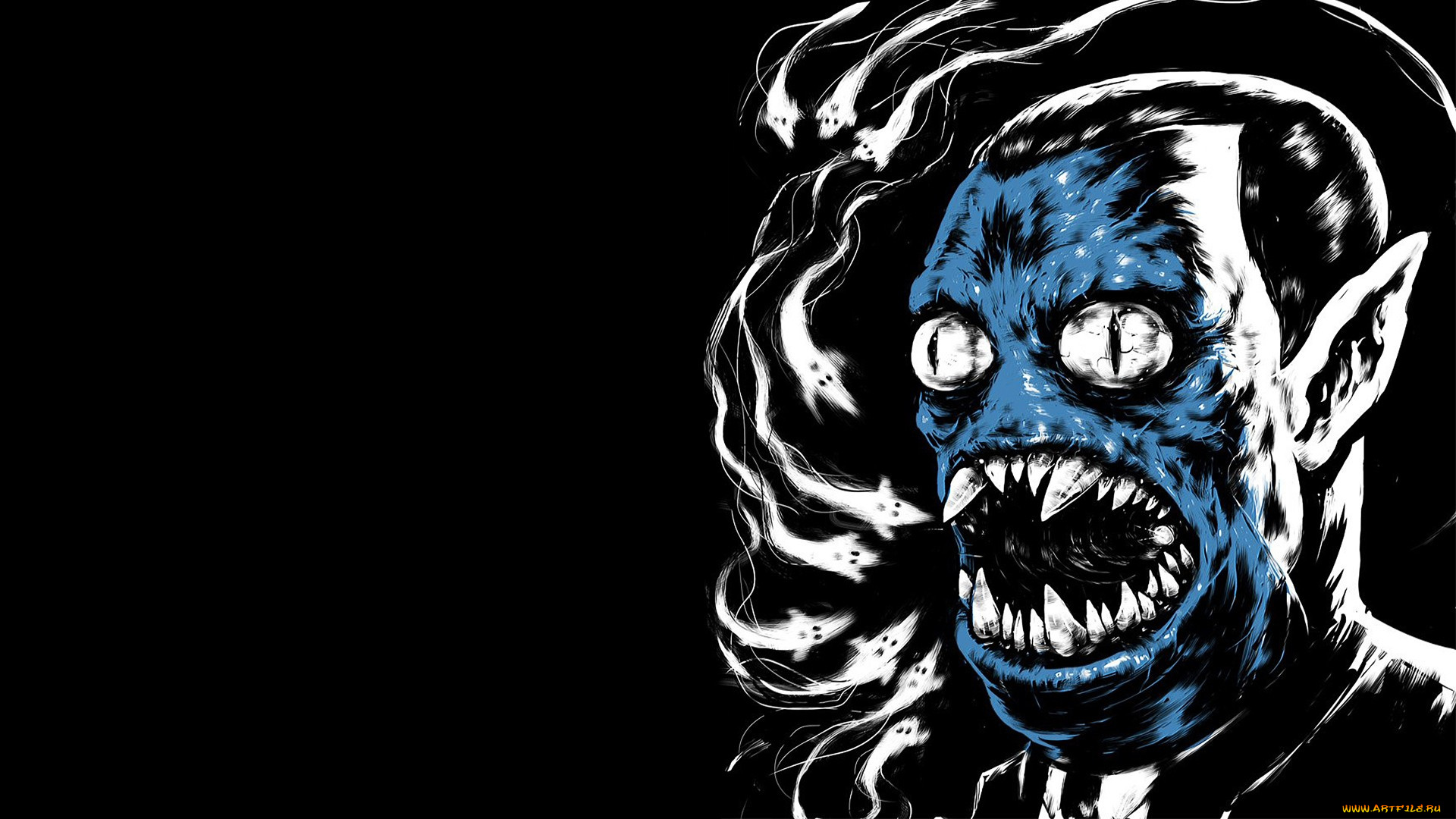 рисованное, комиксы, клыки, эльф