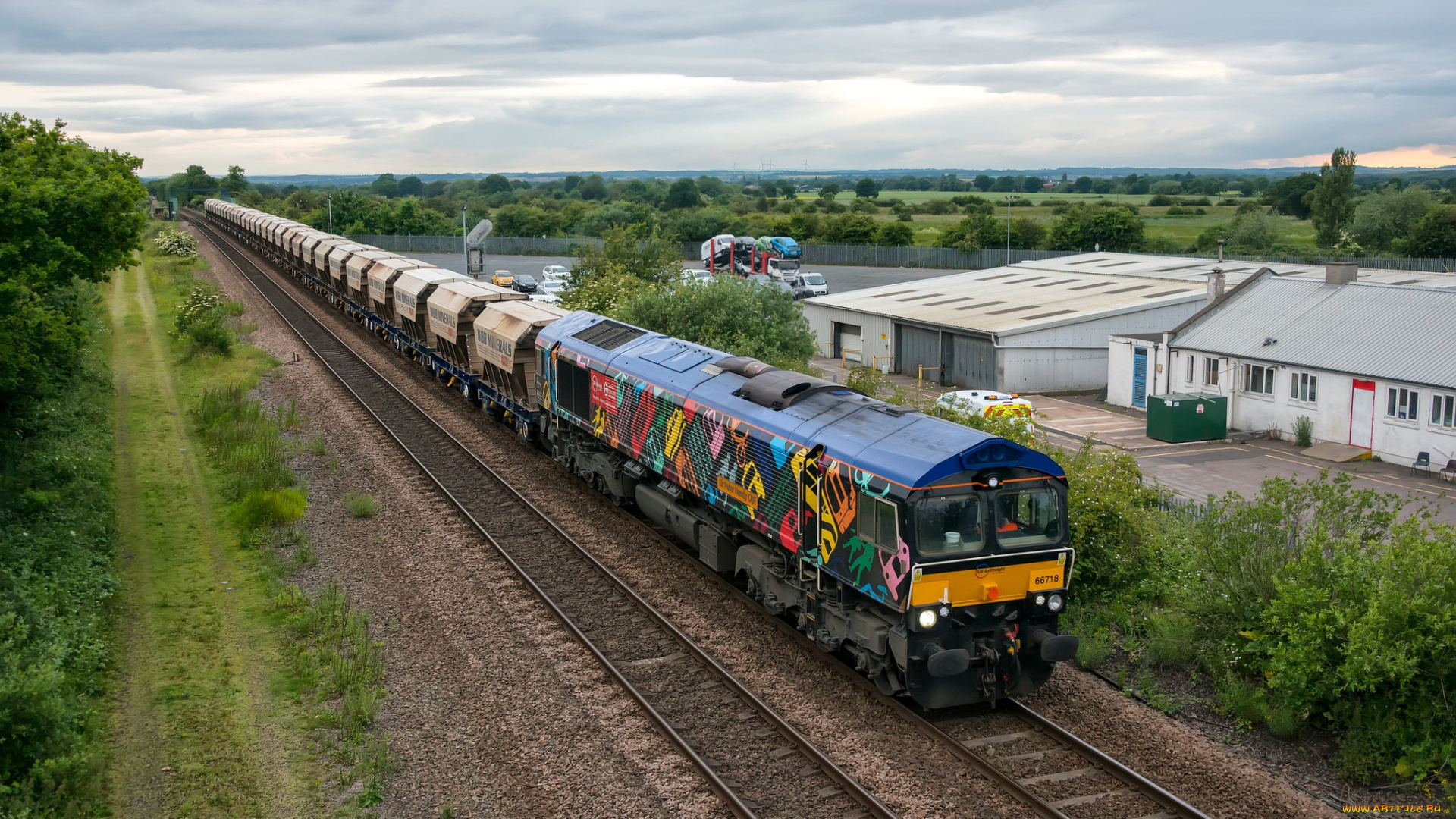 техника, поезда, железная, дорога, рельсы, локомотив, состав