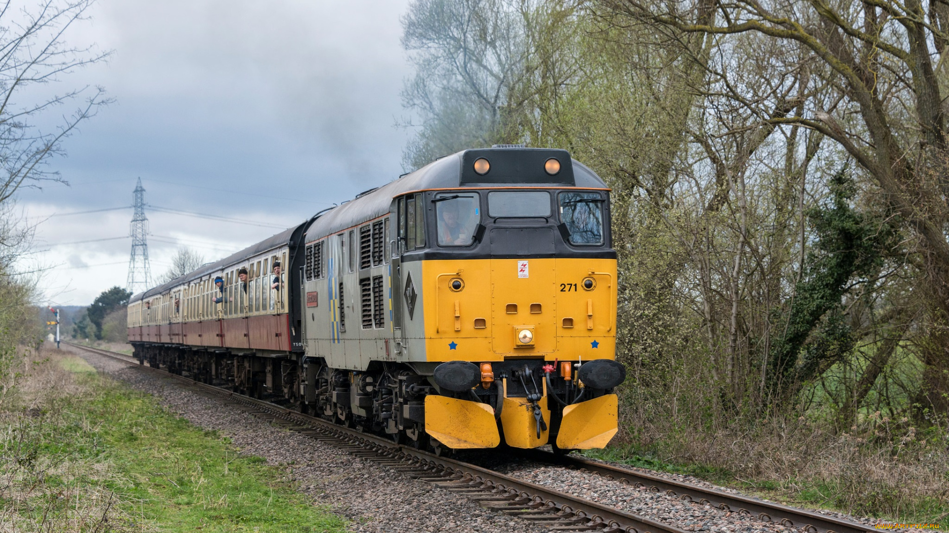 техника, поезда, железная, дорога, рельсы, локомотив, состав