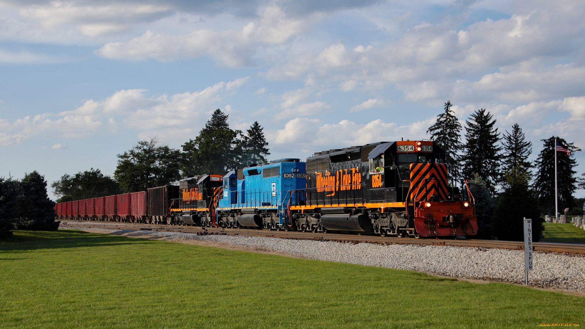 техника, поезда, железная, дорога, рельсы, локомотив, состав