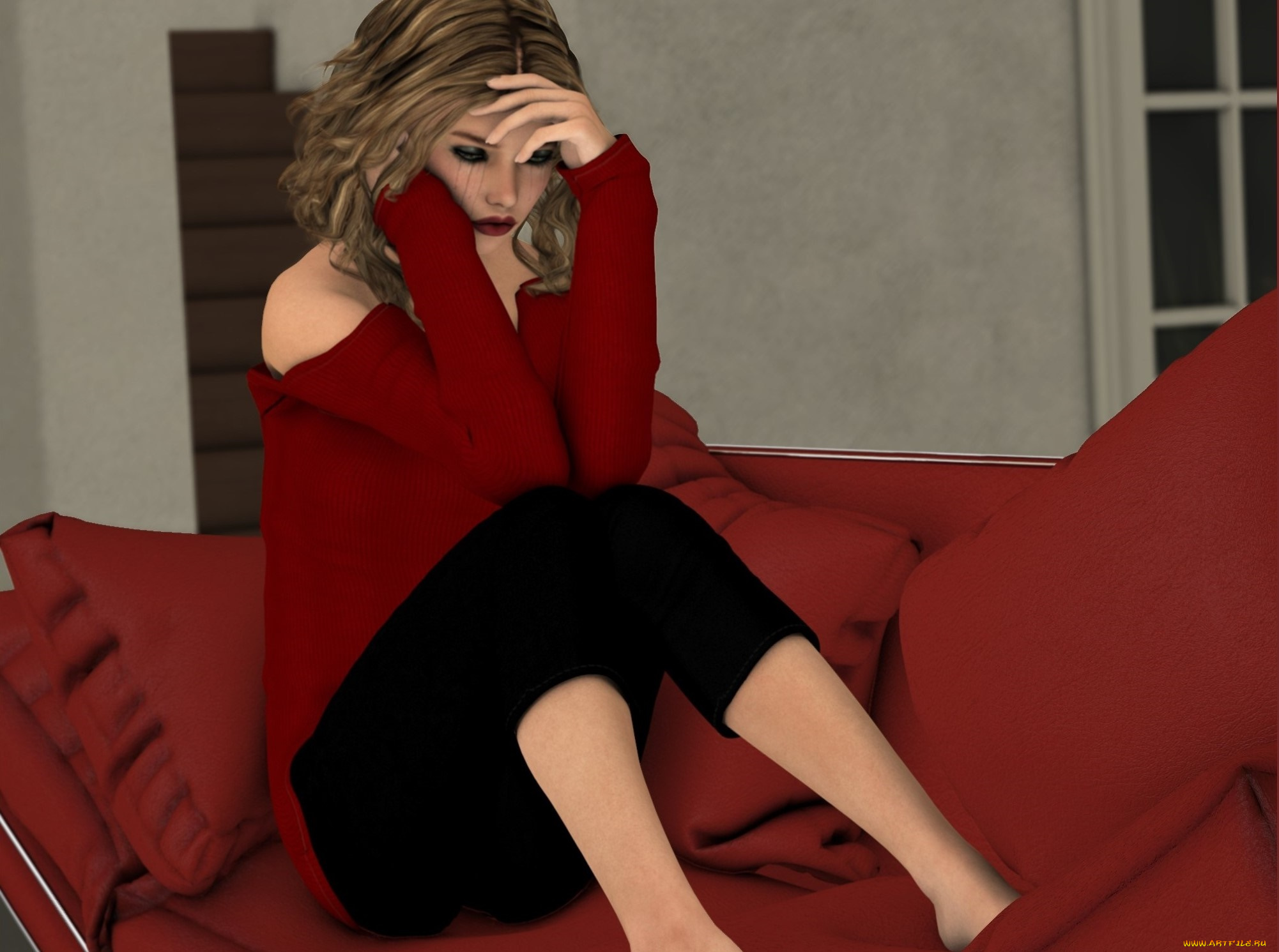 3д, графика, люди, , people, взгляд, девушка, фон