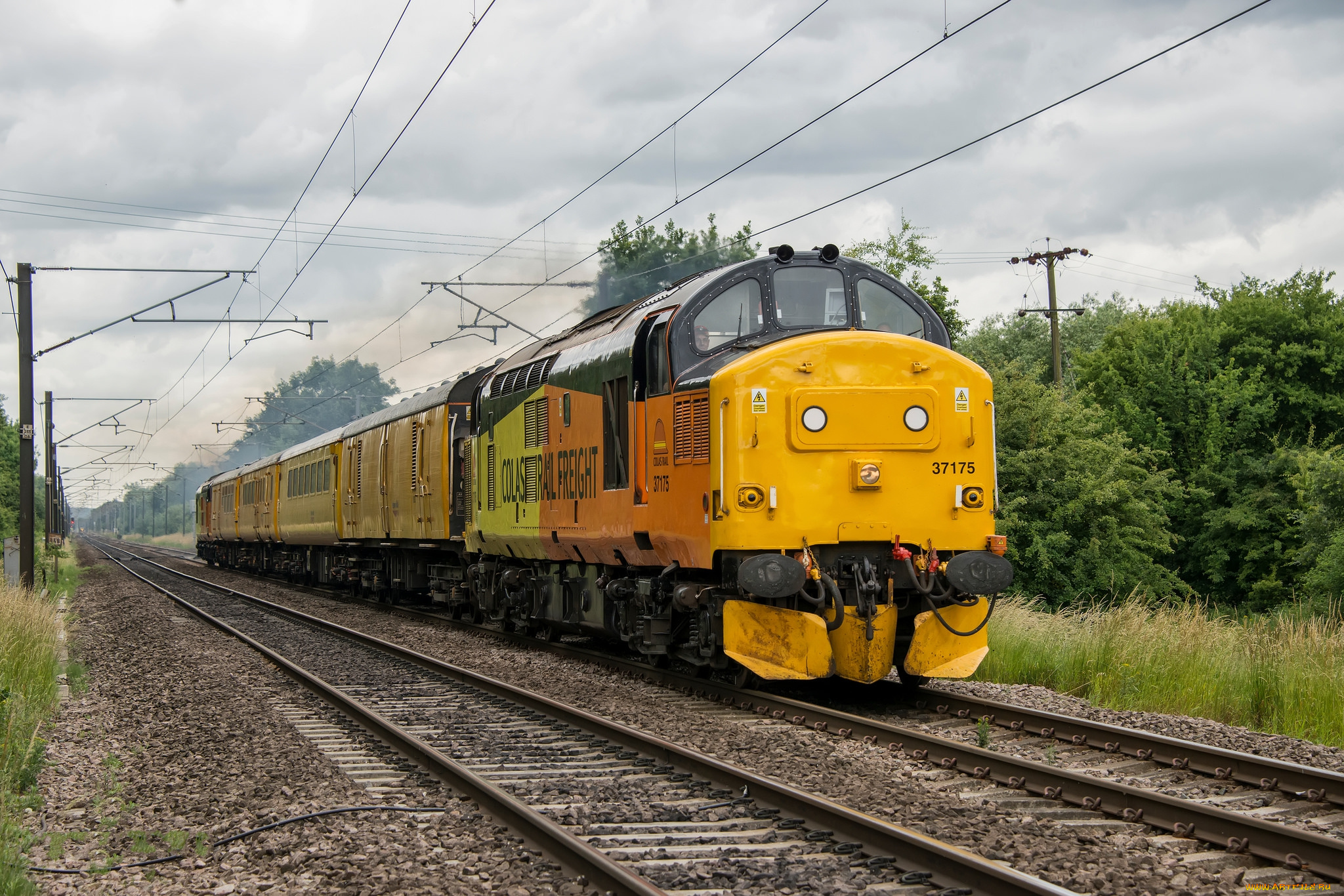 техника, поезда, железная, дорога, рельсы, локомотив, состав