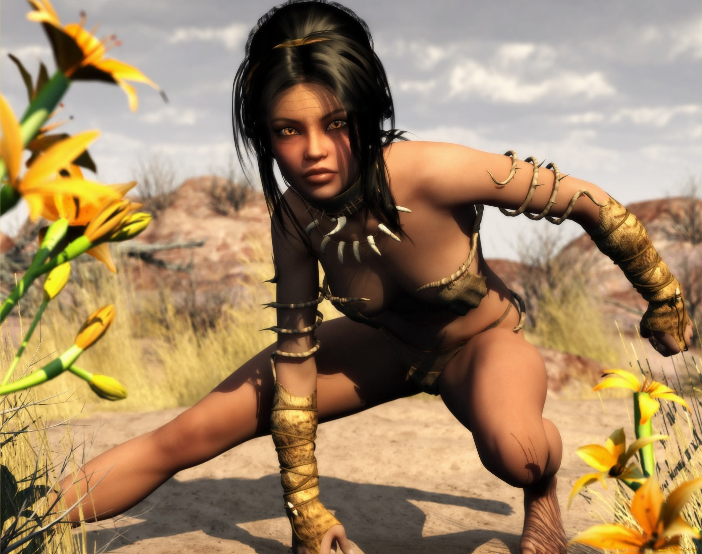 3д, графика, фантазия, , fantasy, девушка, взгляд, фон, поза