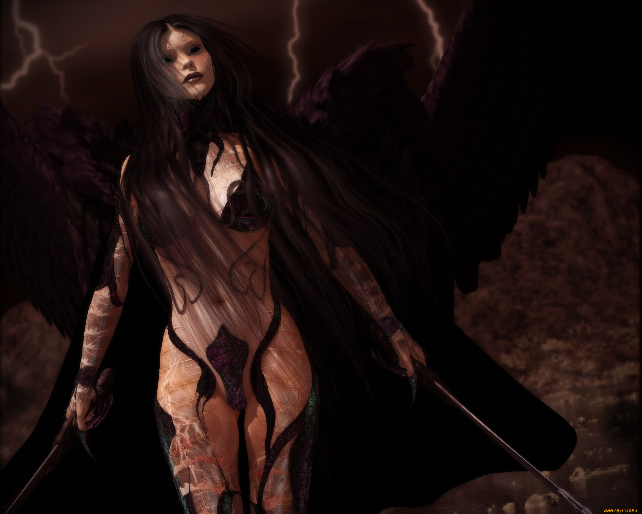 3д, графика, фантазия, , fantasy, девушка, взгляд, фон