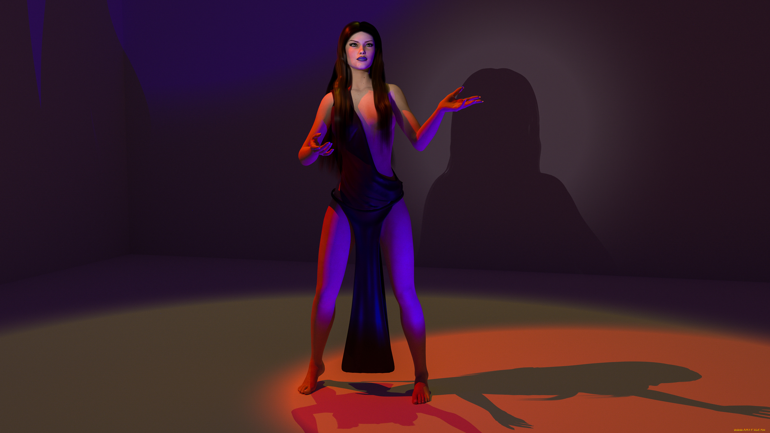 3д, графика, люди, , people, девушка, взгляд, фон