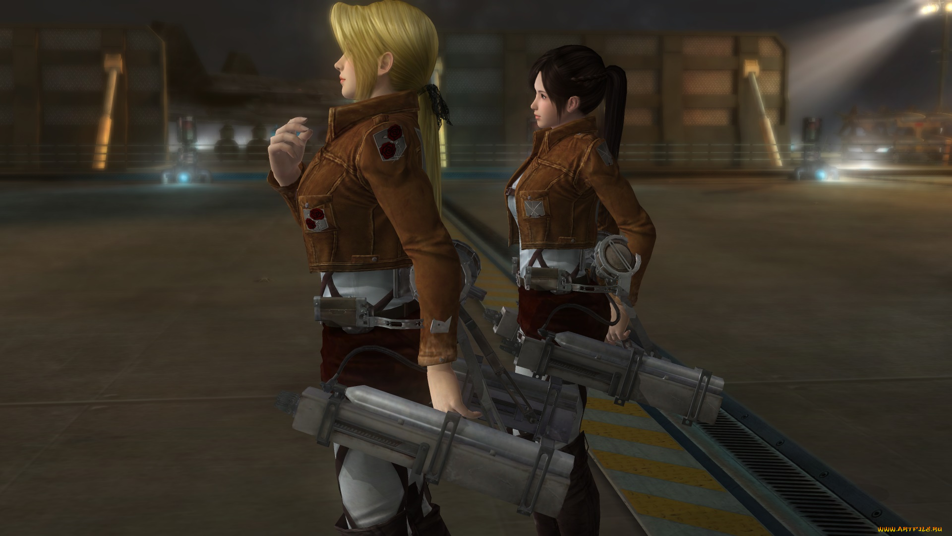 3д, графика, аниме, , anime, девушки, взгляд, фон, поза