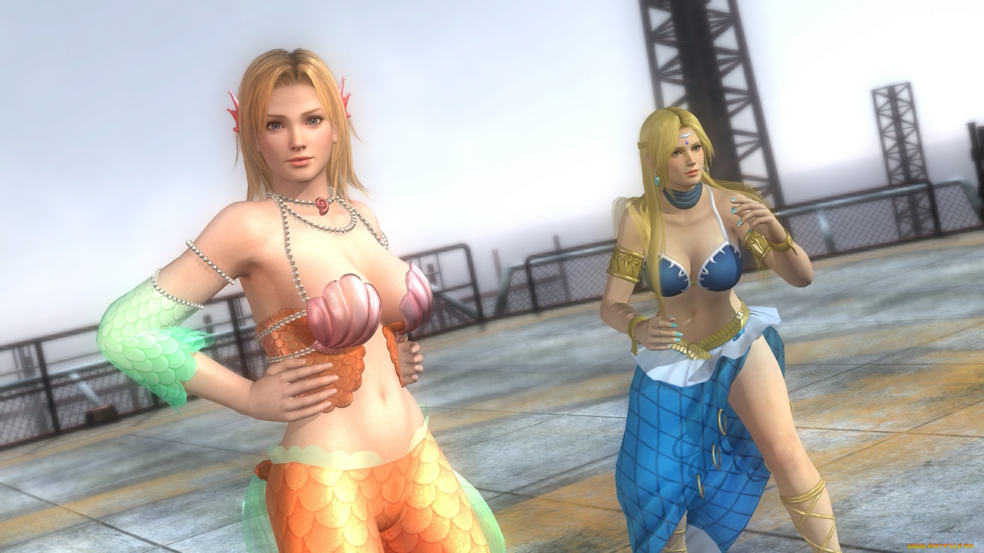 3д, графика, аниме, , anime, взгляд, девушки, фон, поза