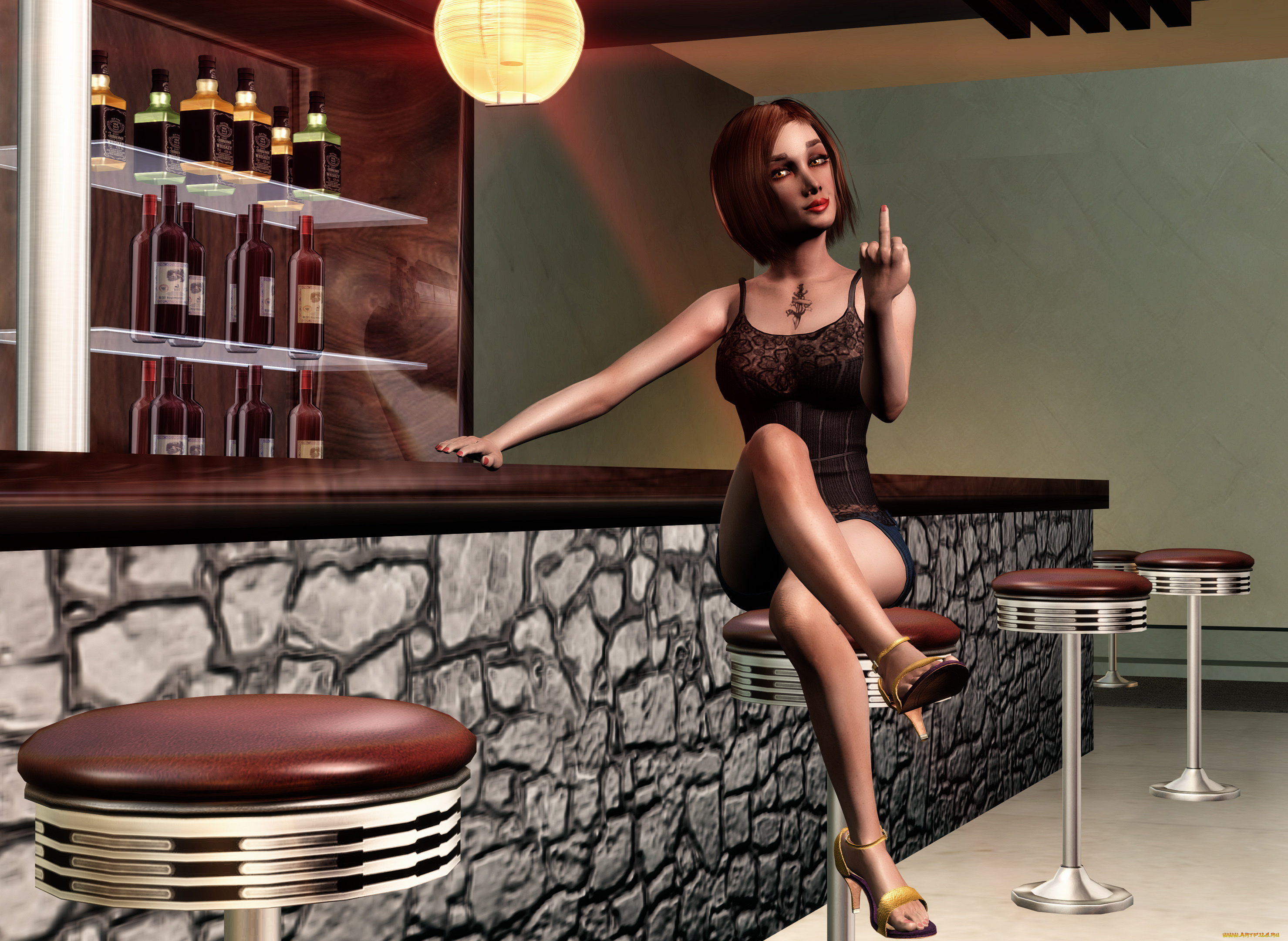 3д, графика, люди, , people, взгляд, девушка, фон