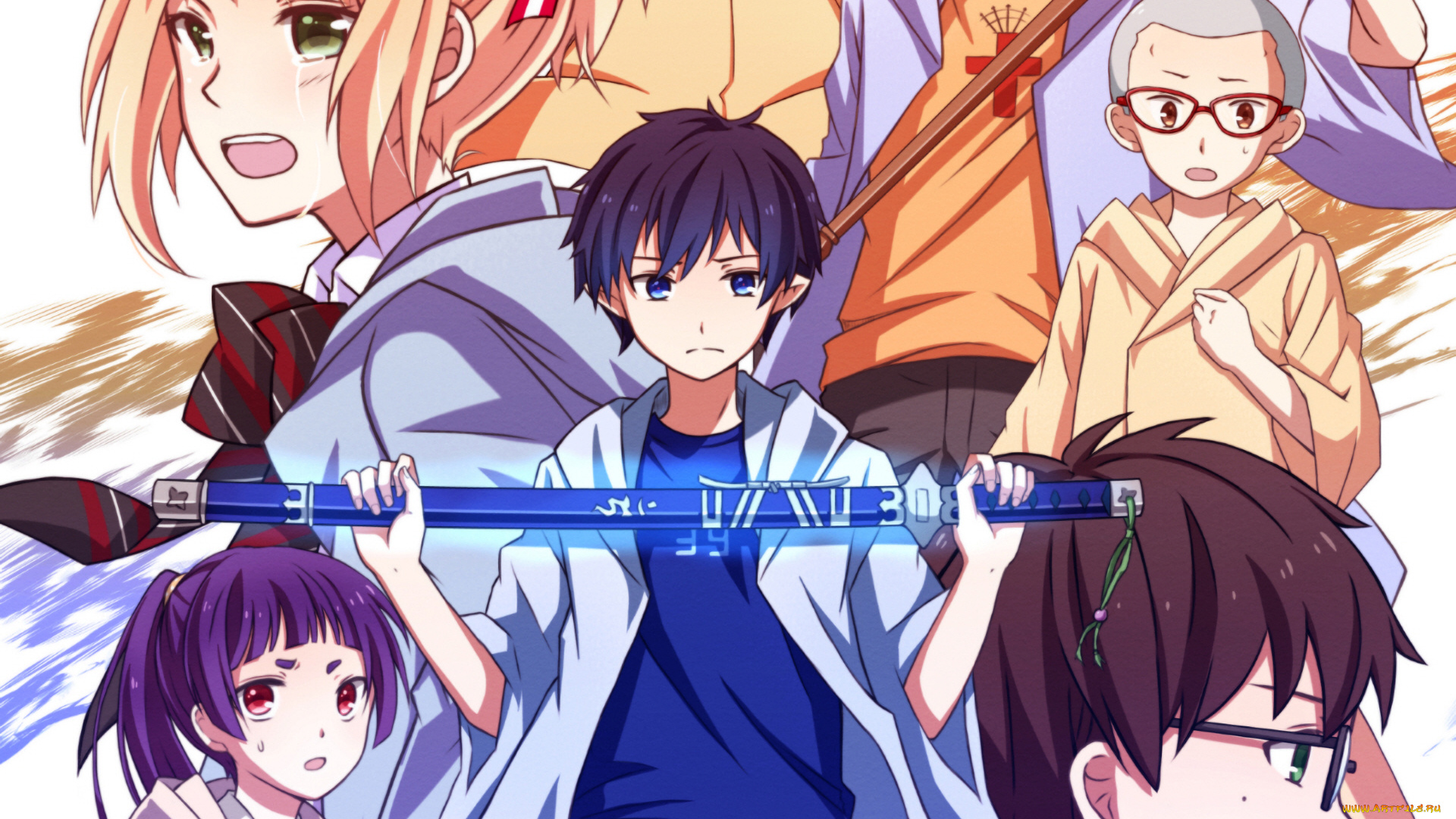 аниме, ao, no, exorcist, синий, экзорцист