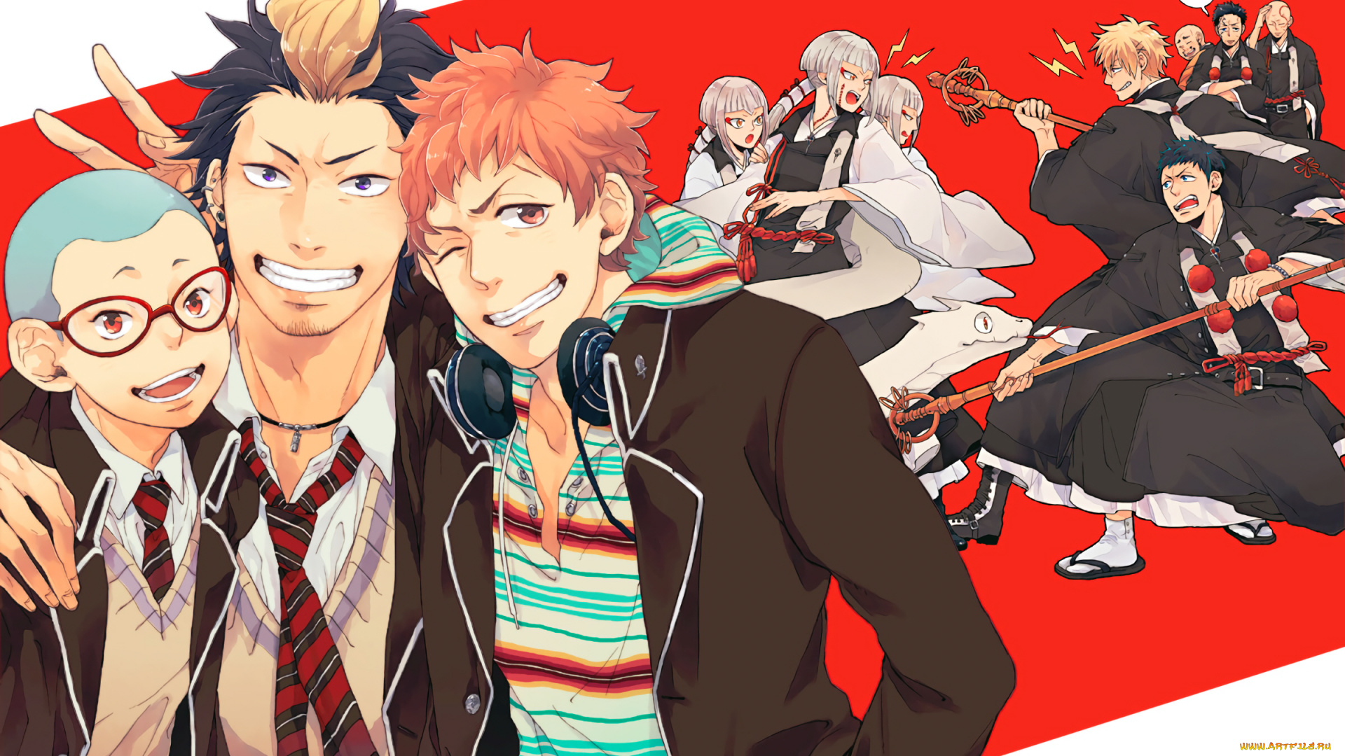 аниме, ao, no, exorcist, синий, экзорцист