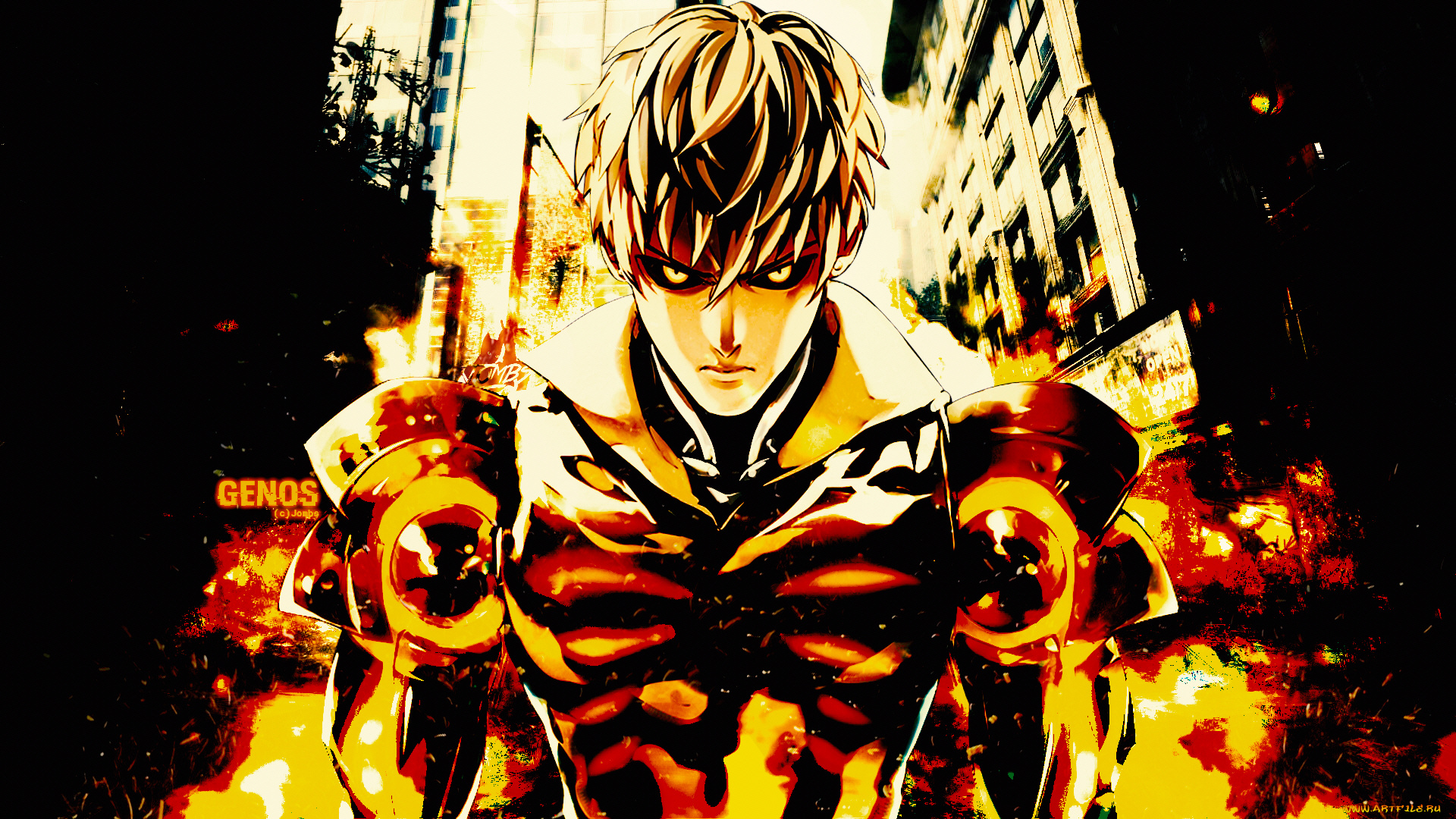 аниме, one, punch, man, генос