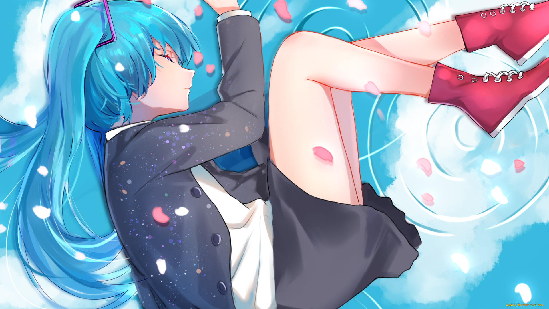 аниме, vocaloid, hatsune, miku