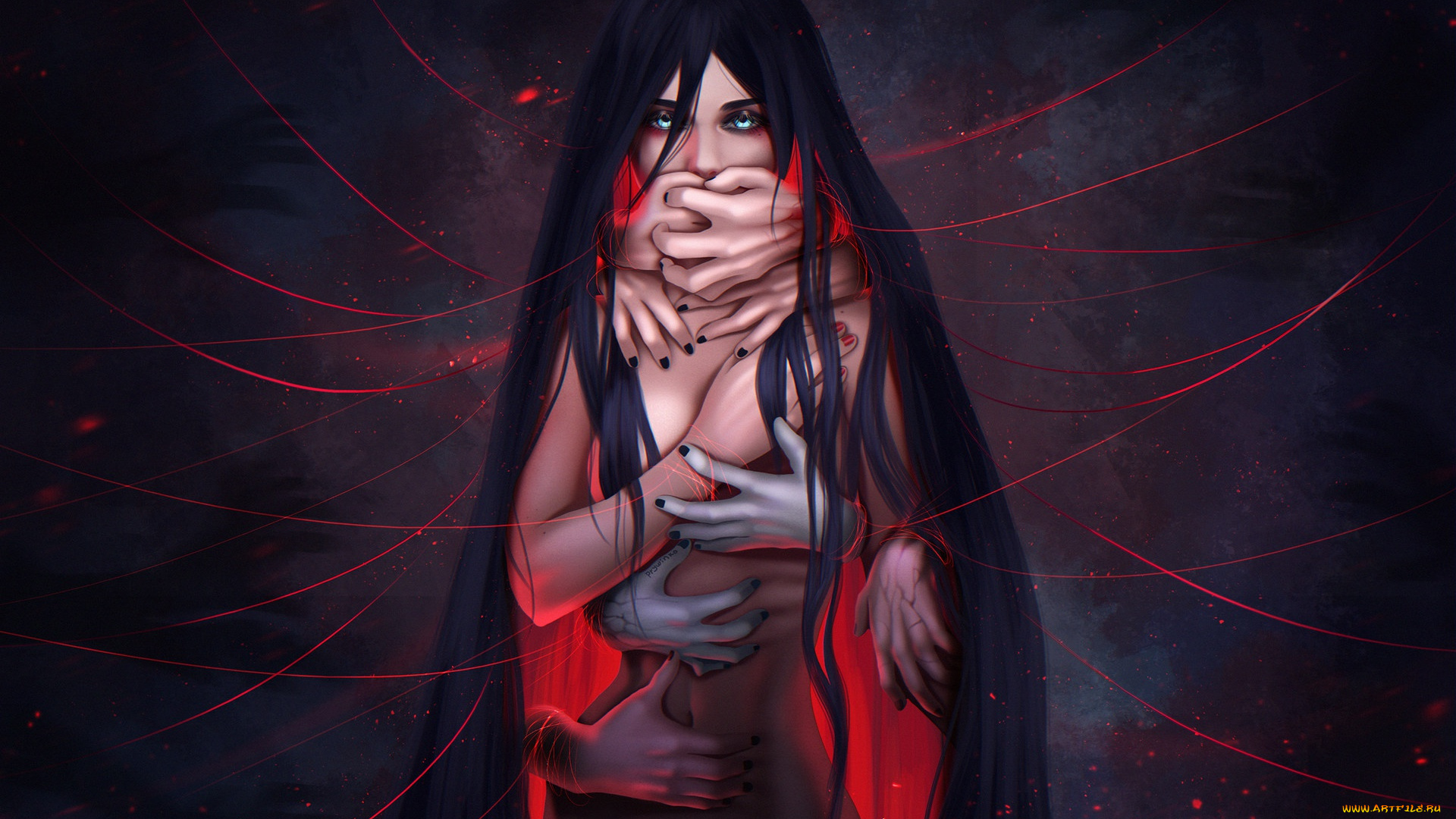 фэнтези, девушки, slavery, fingers, hands, woman