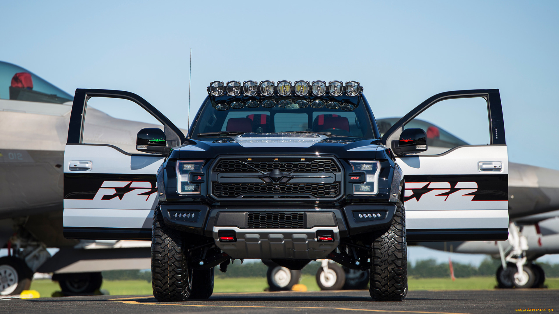 ford, f-150, raptor, f-22, 2017, автомобили, ford, f-22, f-150, raptor, самолёт, 2017