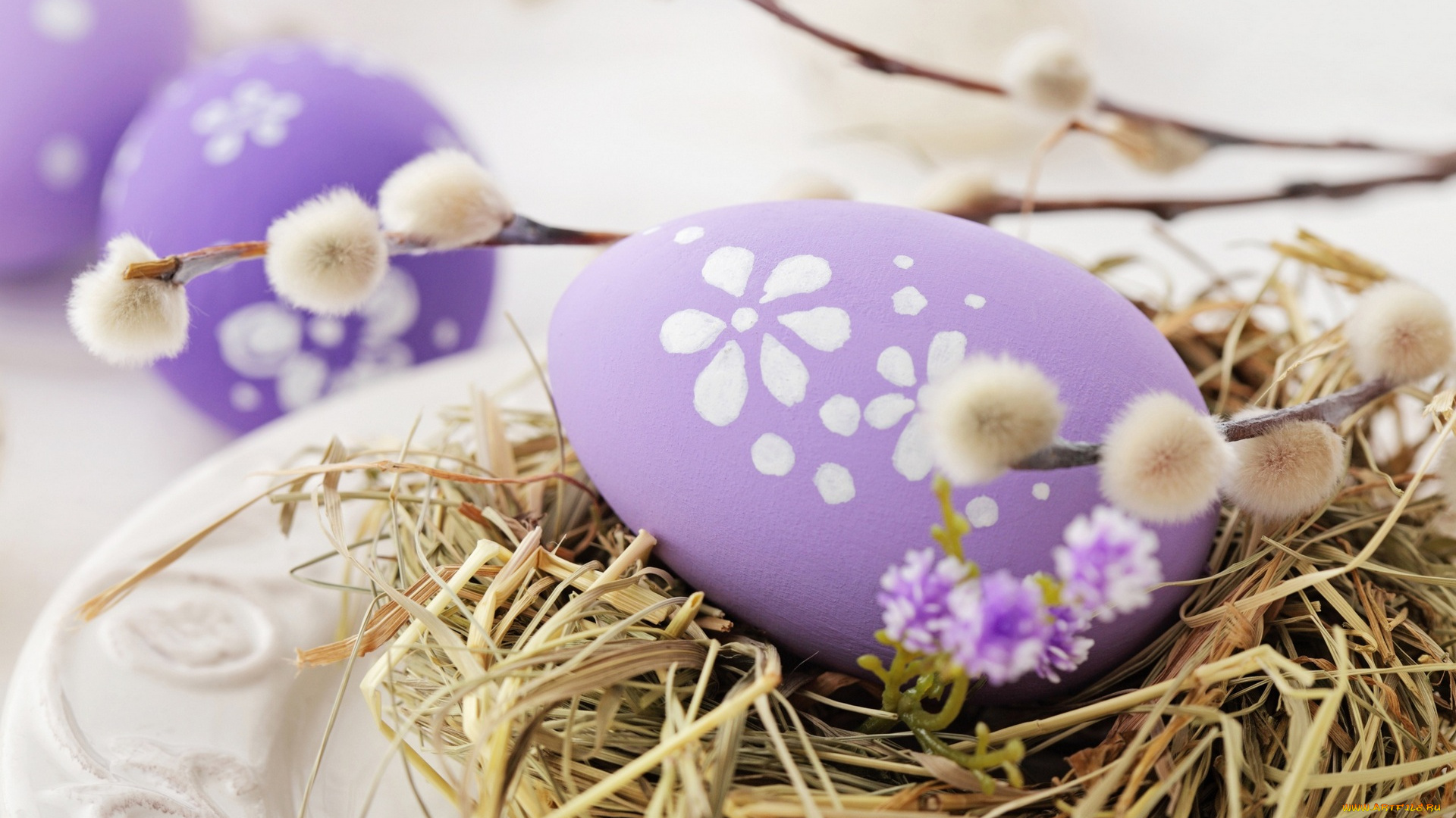 праздничные, пасха, яйцо, верба, гнездо