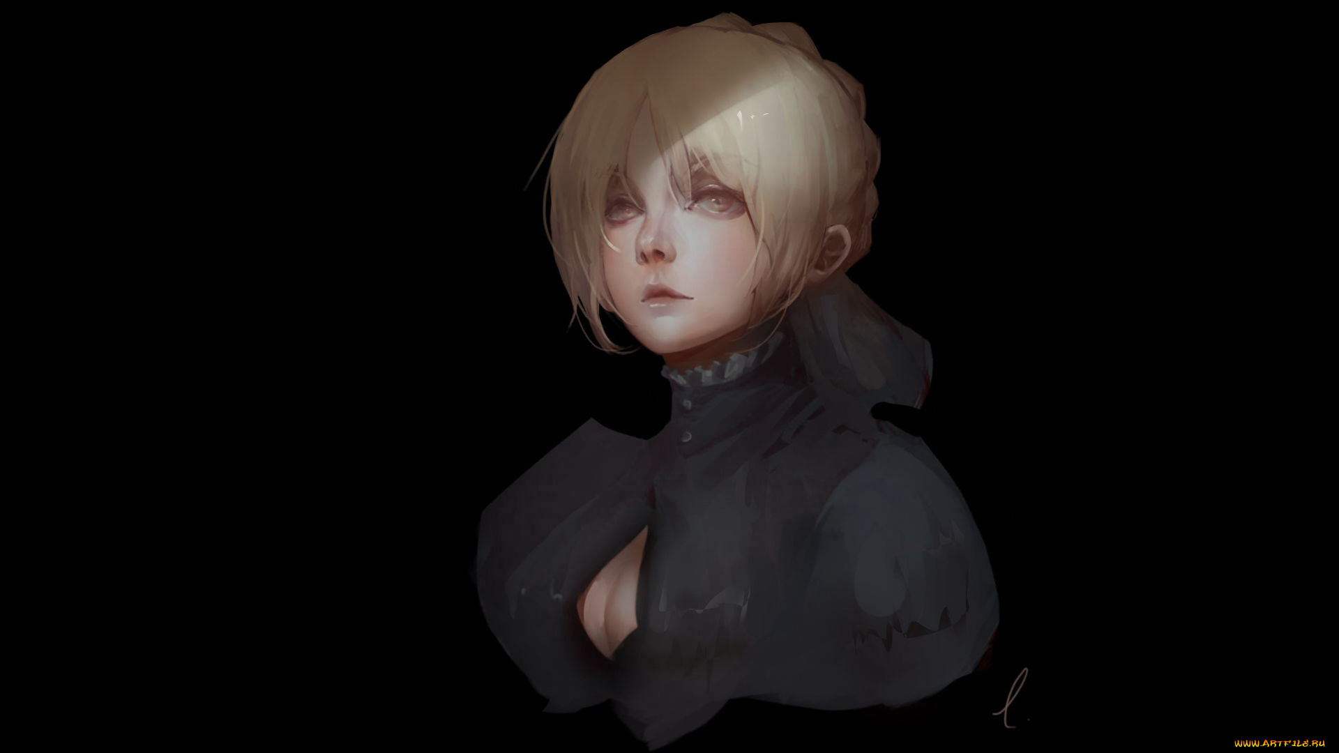 разное, арты, блондинка, девушка, лицо, декольте