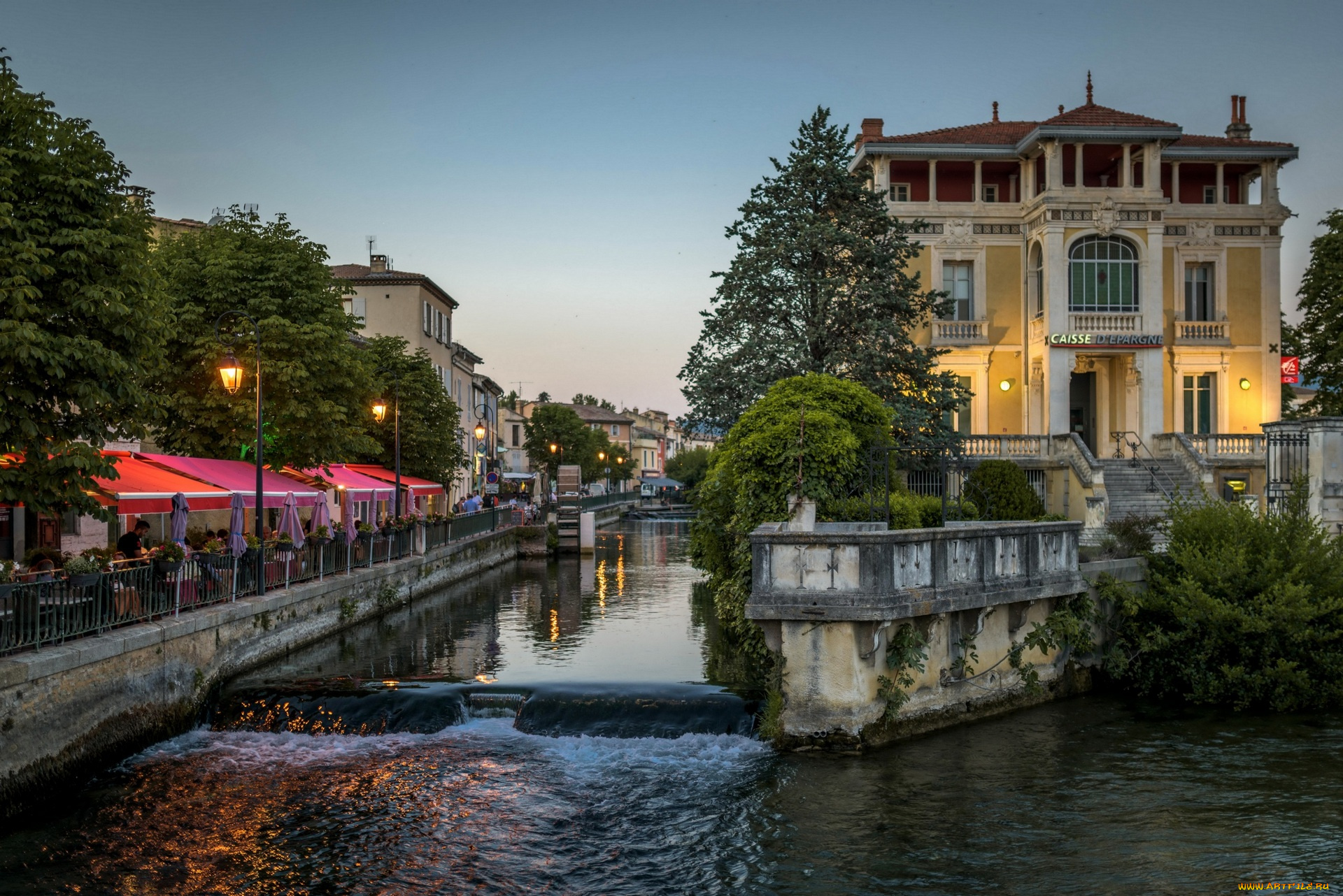 франция, города, -, улицы, , площади, , набережные, водоем, здания, фонари, деревья, кафе
