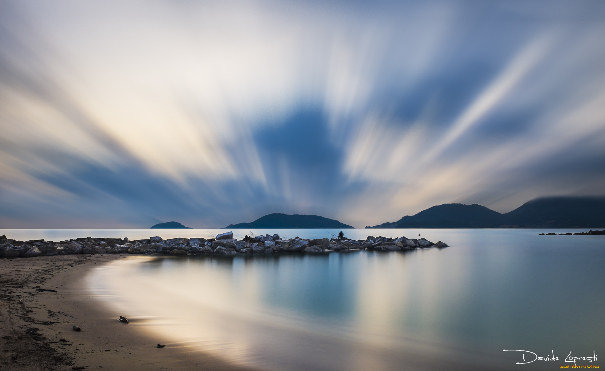 природа, побережье, италия, лигурия, море, облака, вода, небо, закат