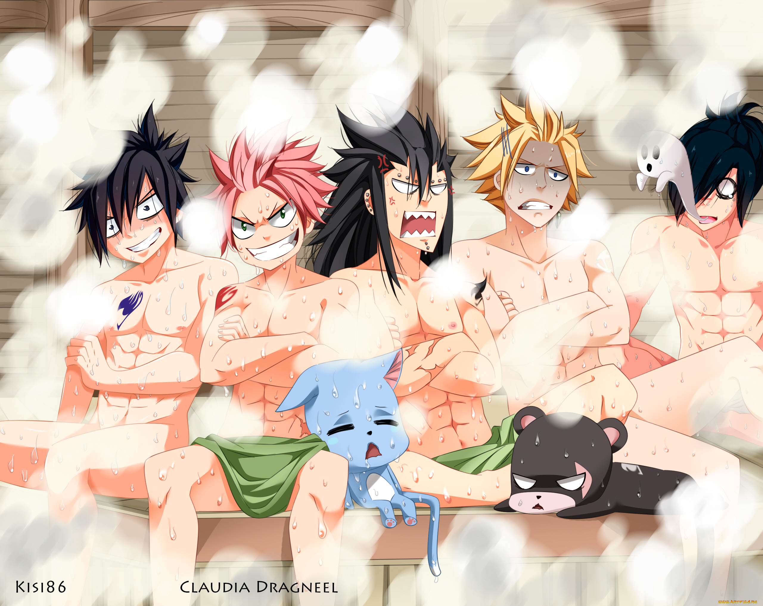 аниме, fairy, tail, парни