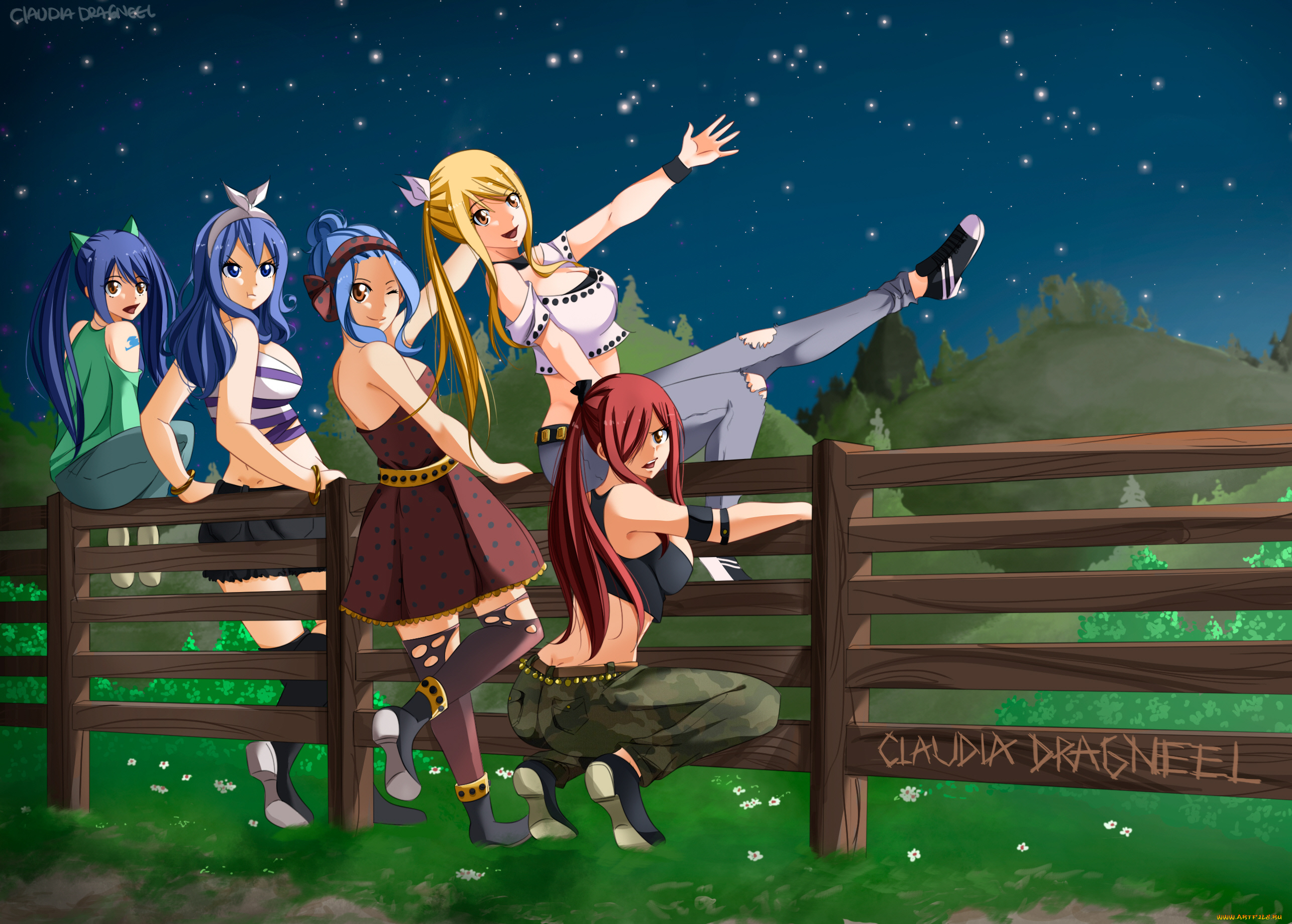 аниме, fairy, tail, девушки