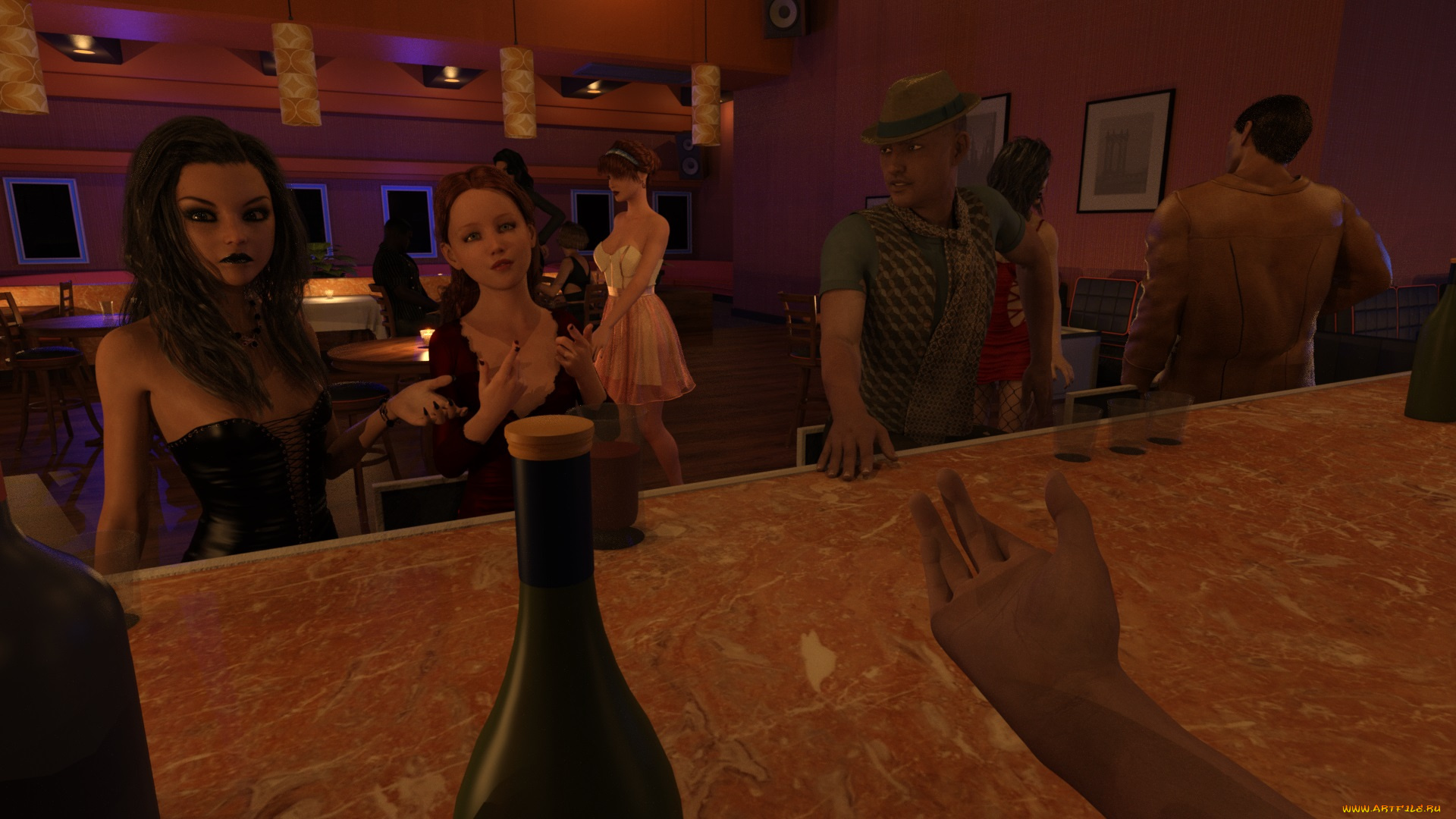 3д, графика, фантазия, , fantasy, фон, взгляд, девушки