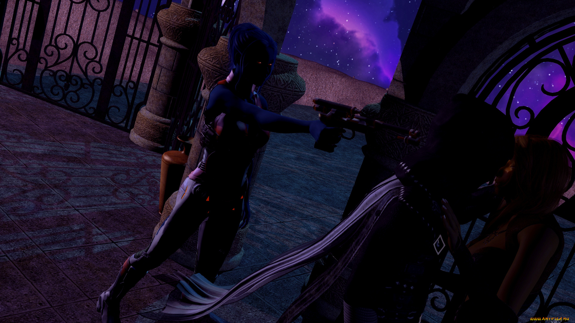 3д, графика, фантазия, , fantasy, фон, взгляд, девушка