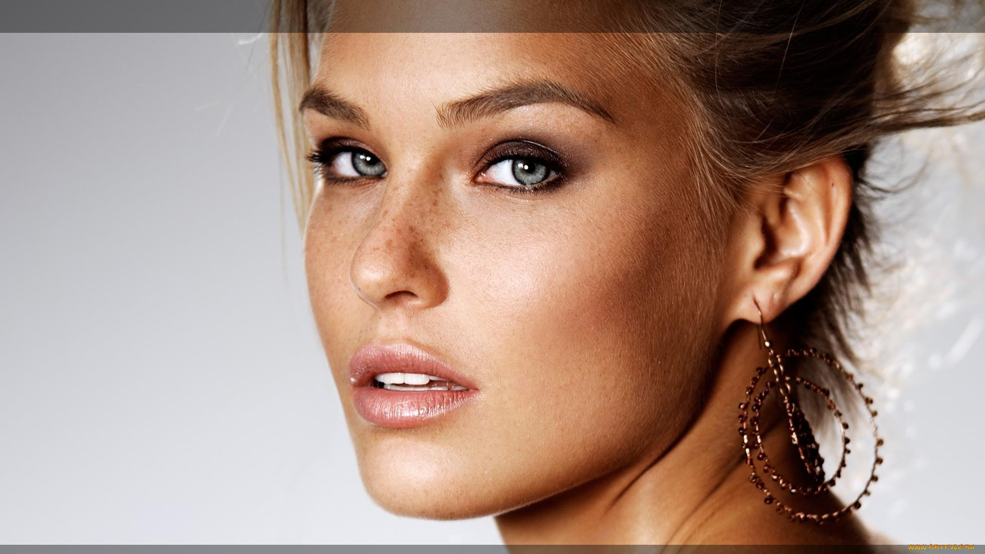 девушки, bar, rafaeli, веснушки, серьги, блондинка, лицо, модель