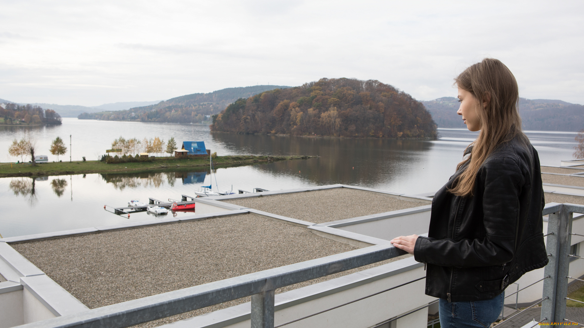 девушки, mila, azul, остров, озеро, фон, девушка