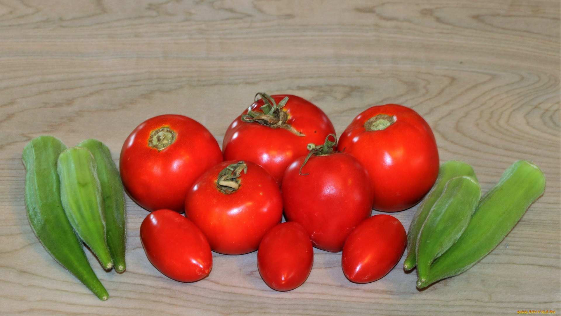 еда, овощи, помидор, бамия, окра