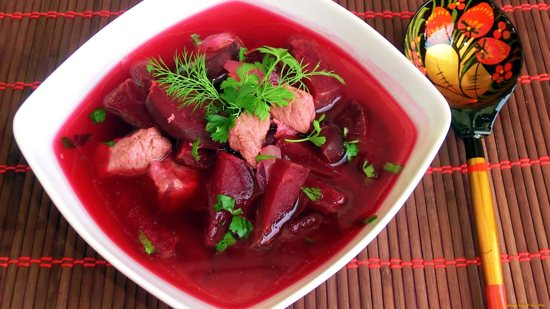 еда, первые, блюда, борщ