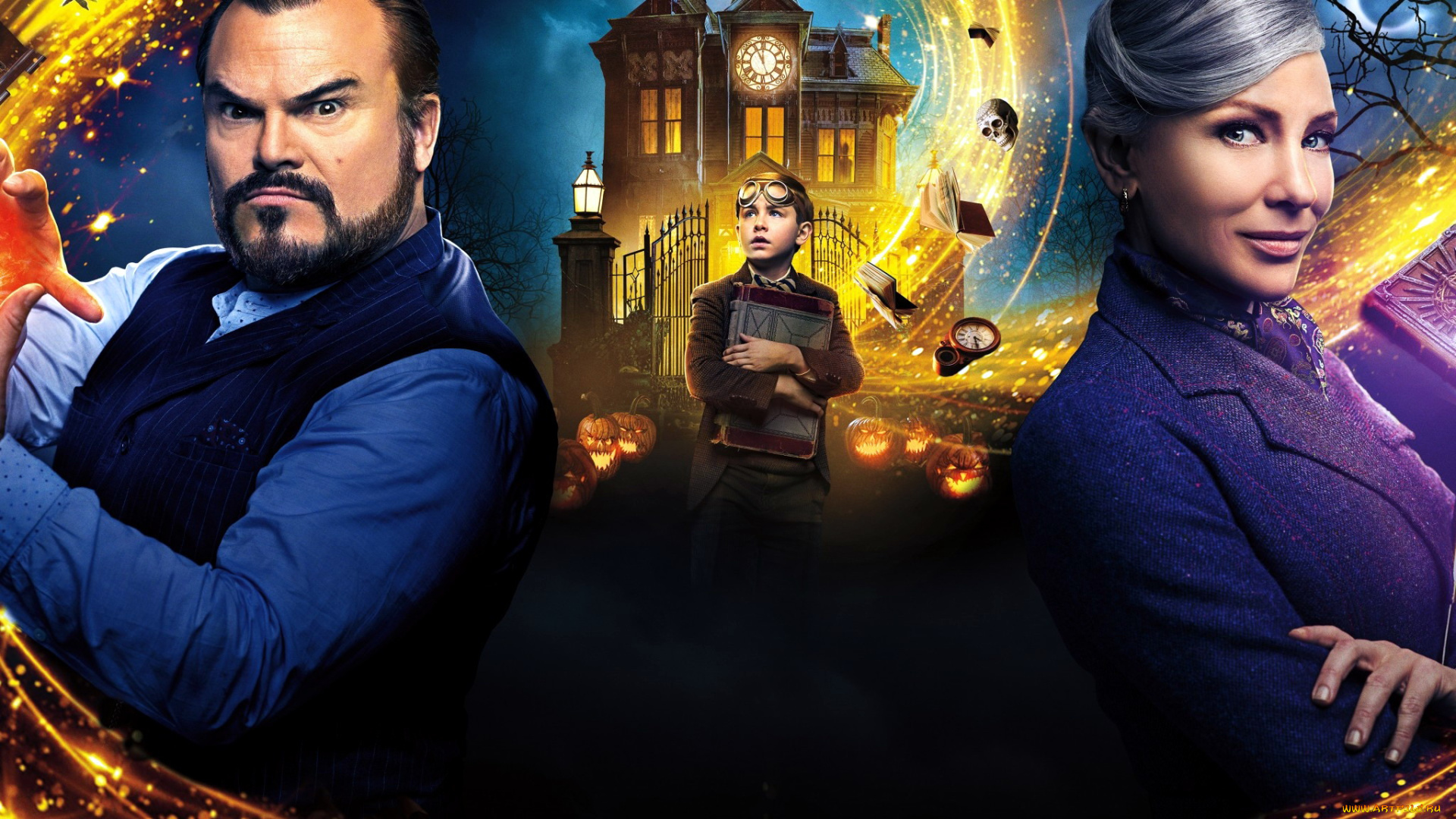 кино, фильмы, the, house, with, a, clock, in, its, walls, коллаж