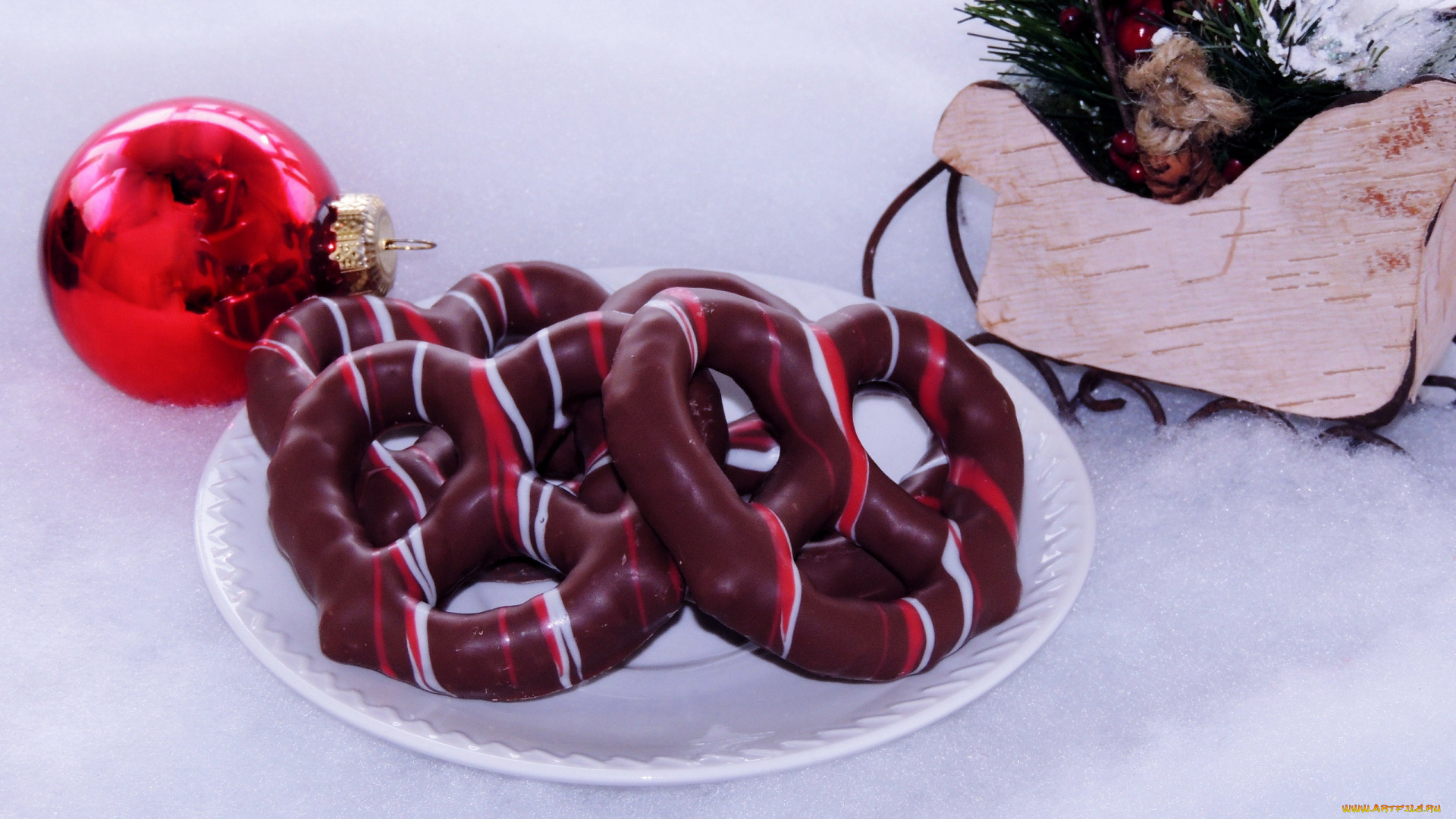 праздничные, угощения, бретцели, шарик