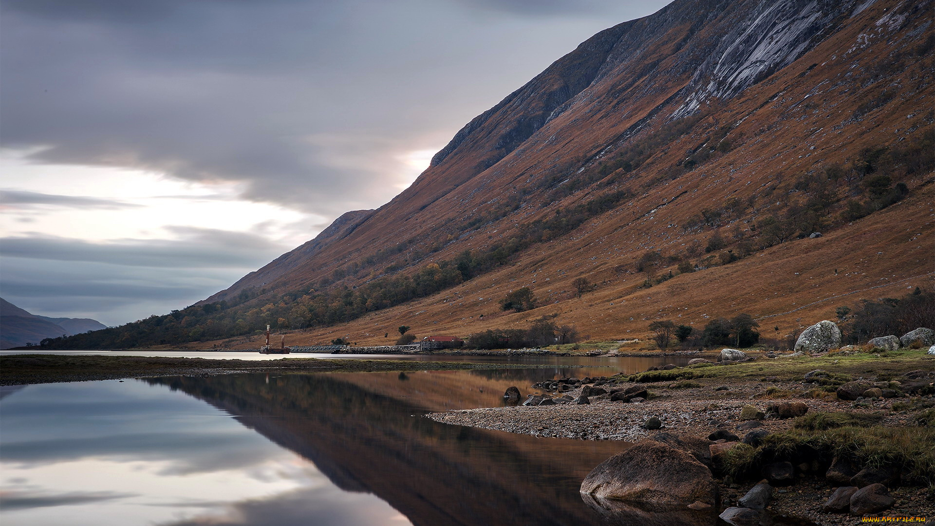 природа, пейзажи, озеро, горы, отражение