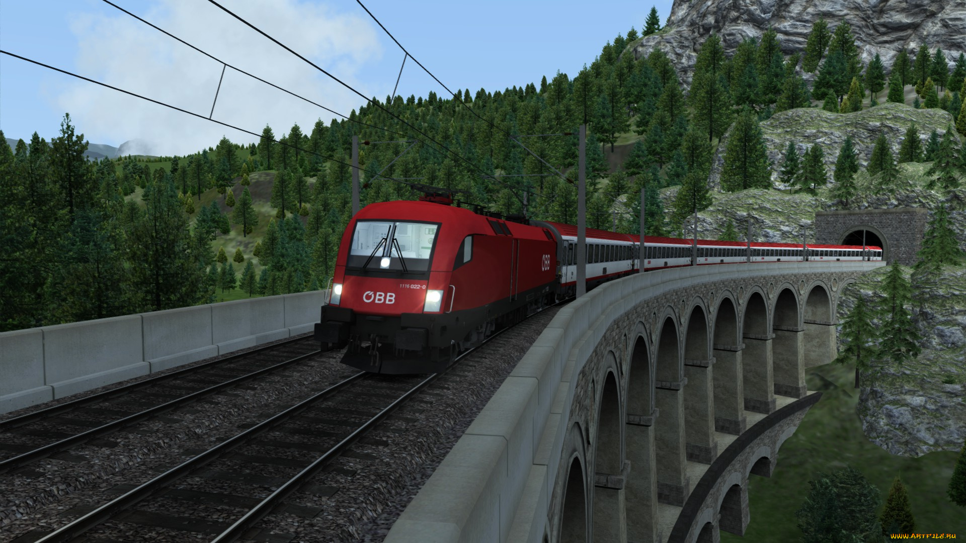 техника, 3d, вагоны, поезд