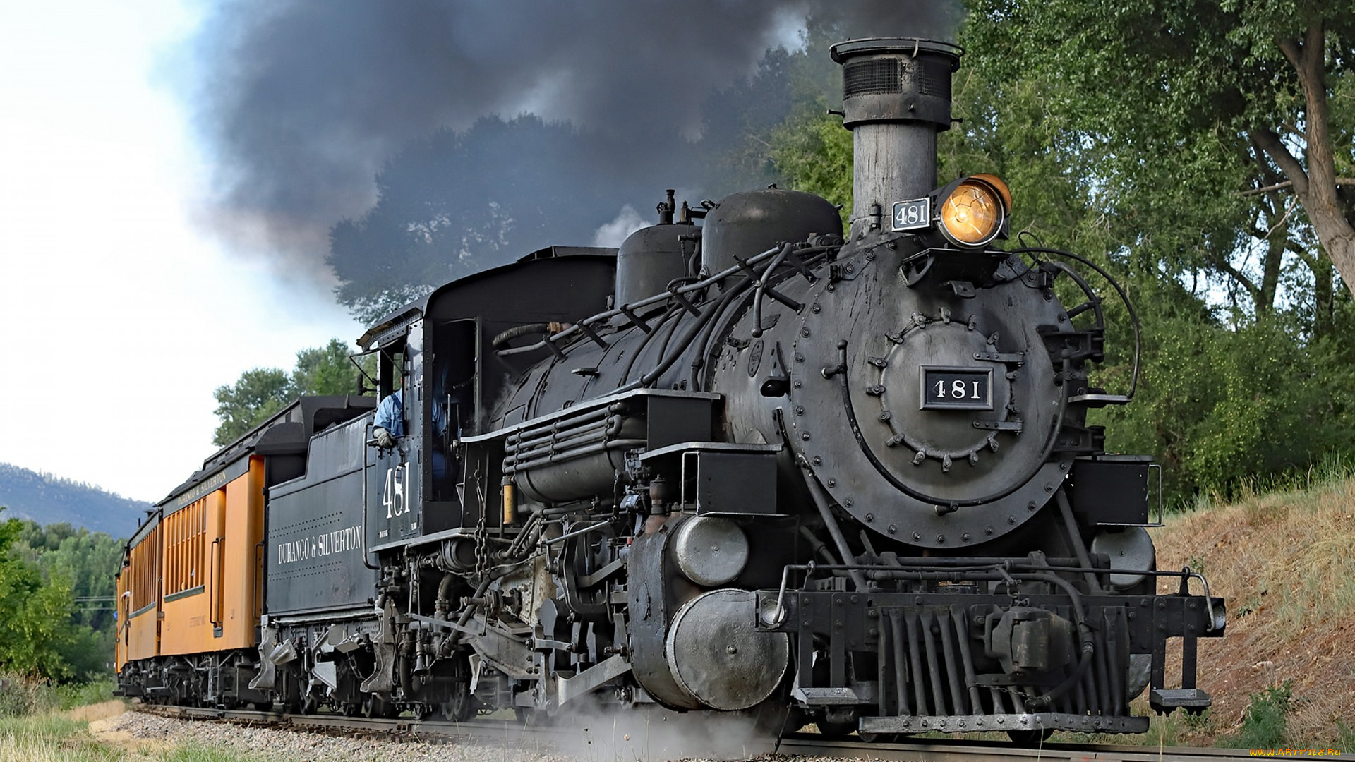 техника, паровозы, локомотив, состав