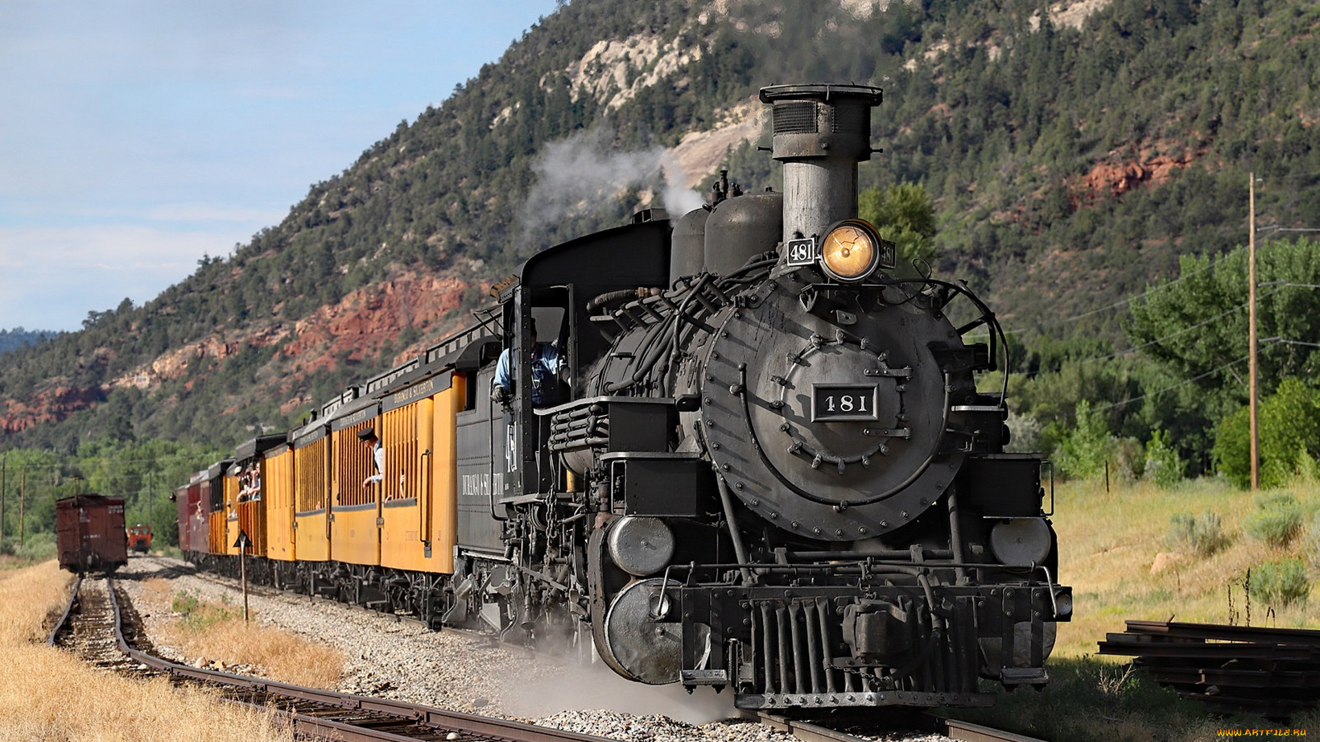 техника, паровозы, состав, локомотив