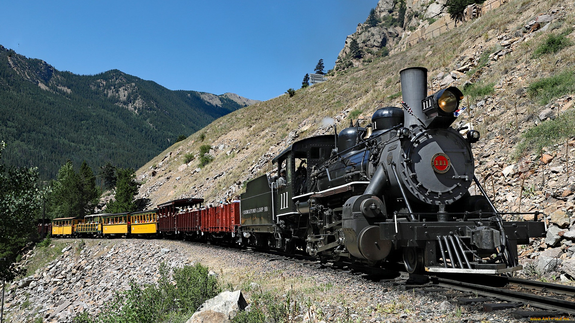 техника, паровозы, состав, локомотив