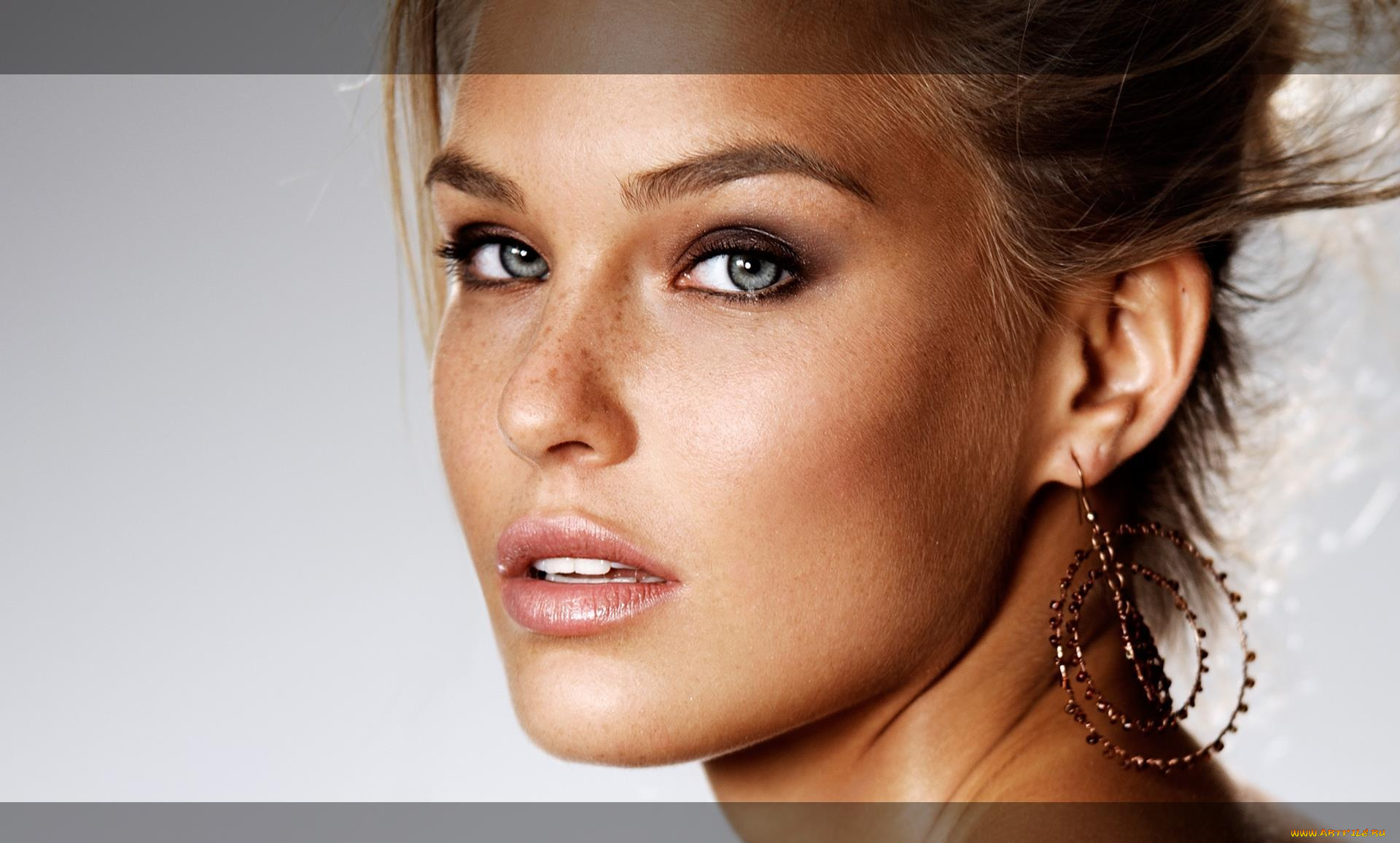 девушки, bar, rafaeli, веснушки, серьги, блондинка, лицо, модель