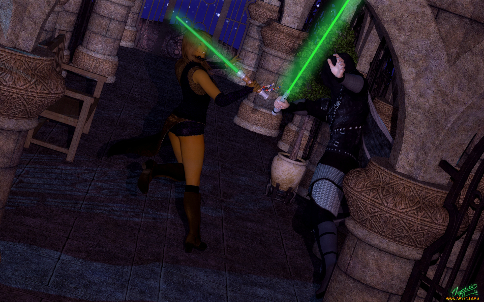 3д, графика, фантазия, , fantasy, взгляд, девушка, фон