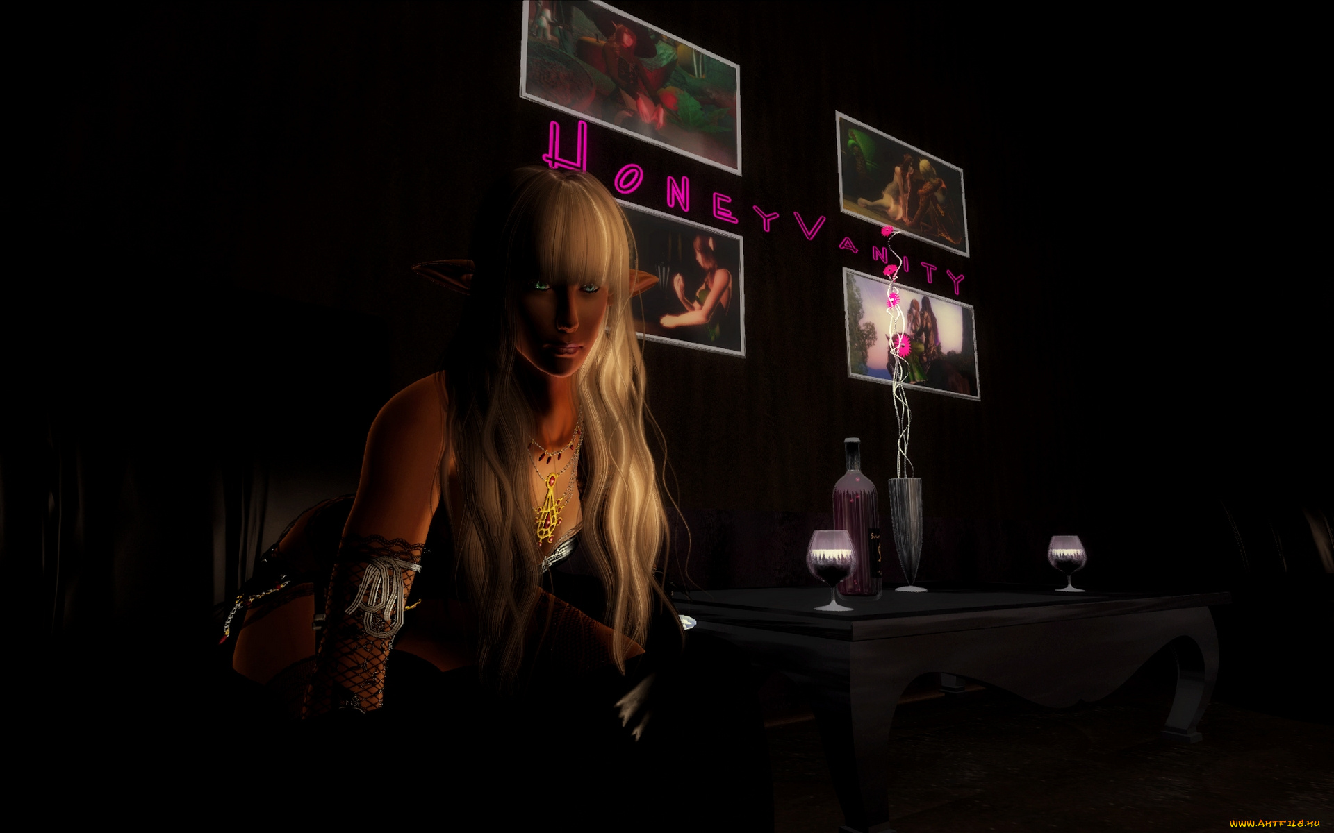 3д, графика, люди, , people, девушка, взгляд, фон